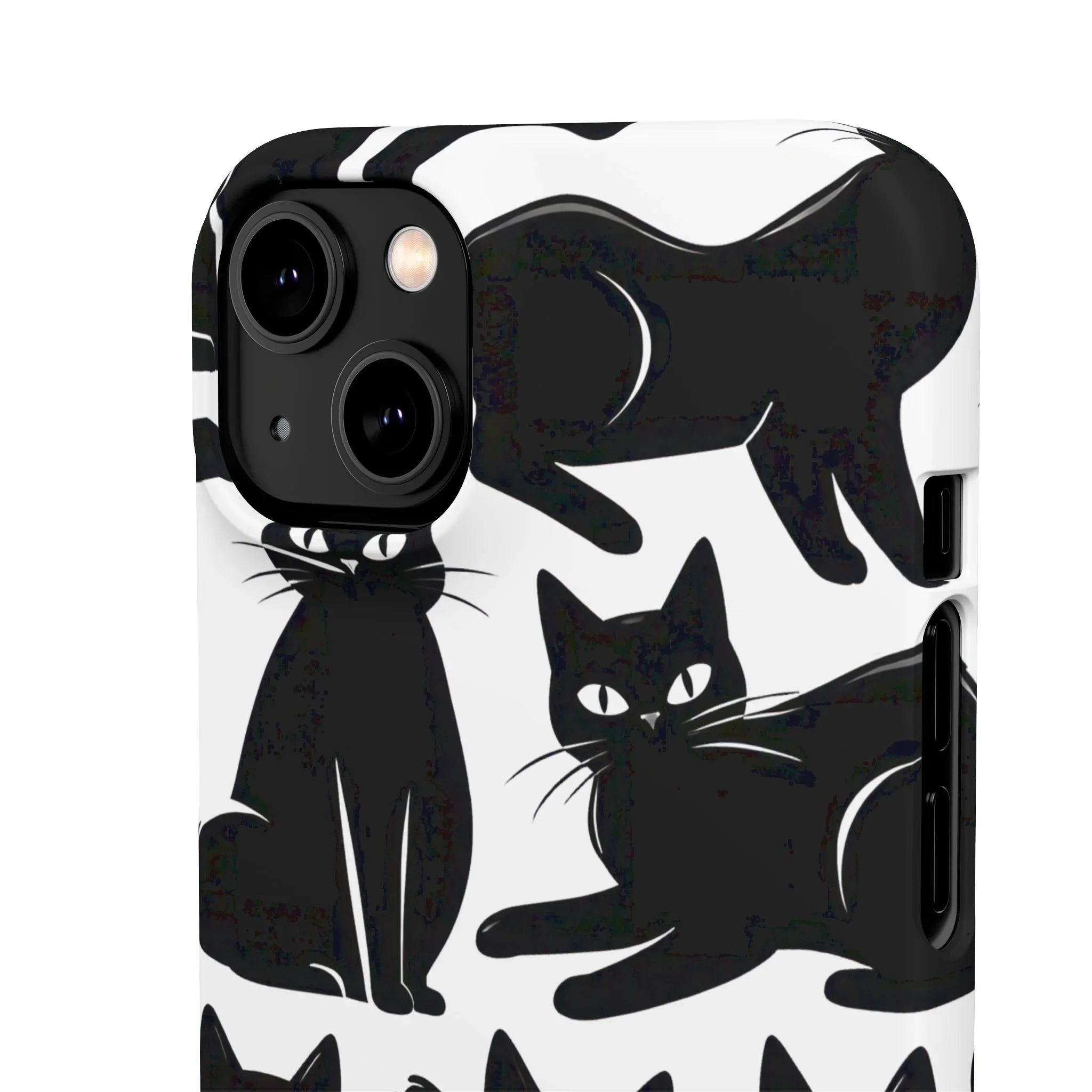 Black Cats Phone Case for iPhone 11-17 and Galaxy S20-S25 - KARARMDESIGN