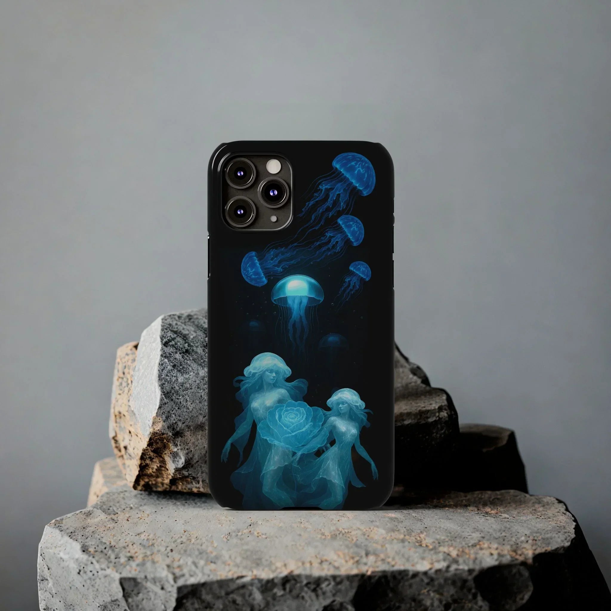 Jellyfish Rose Phone Case for iPhone 7-17 Models - KARARMDESIGN
