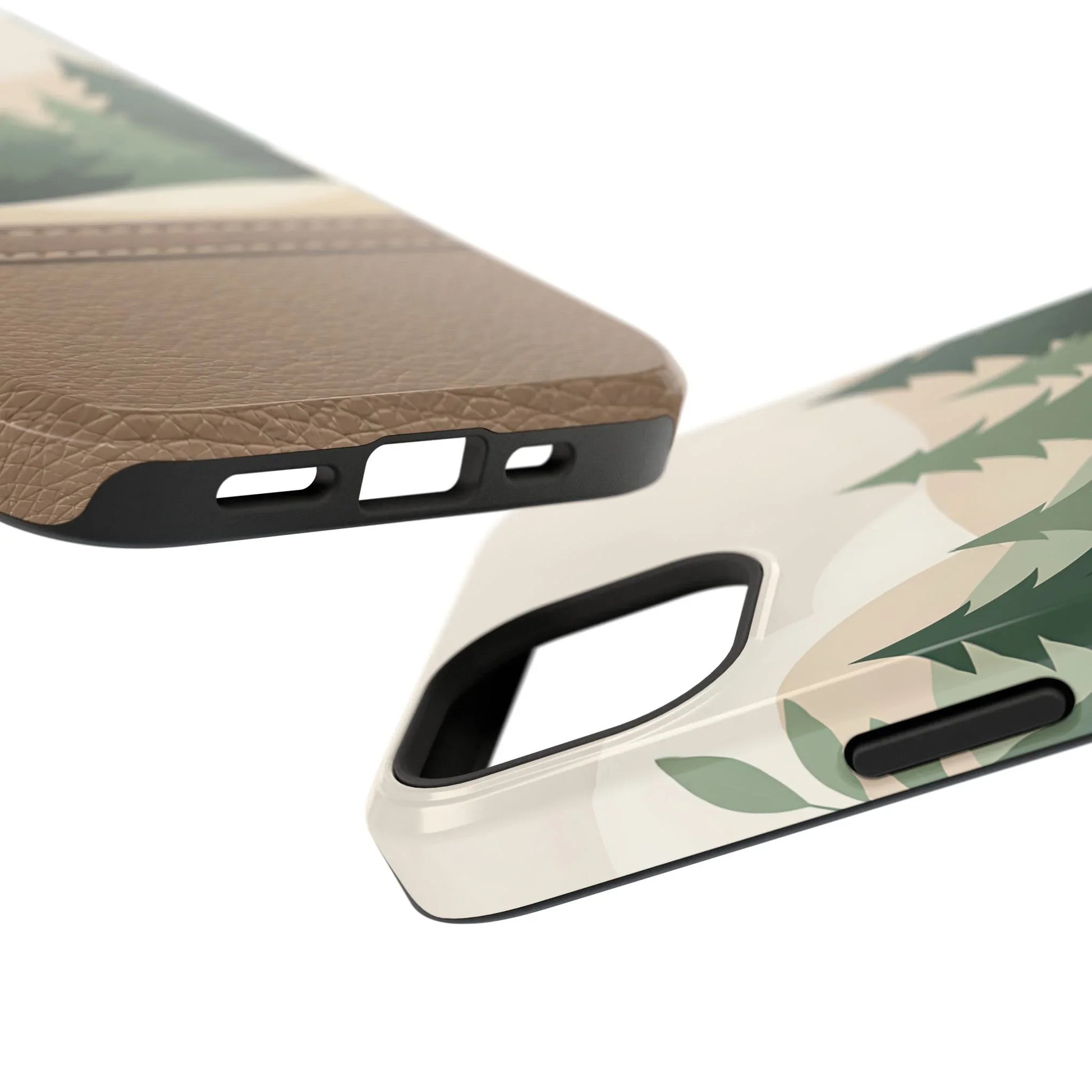 Forest Leather Phone Case for iPhone 11-17 and Galaxy S21-S25 - KARARMDESIGN