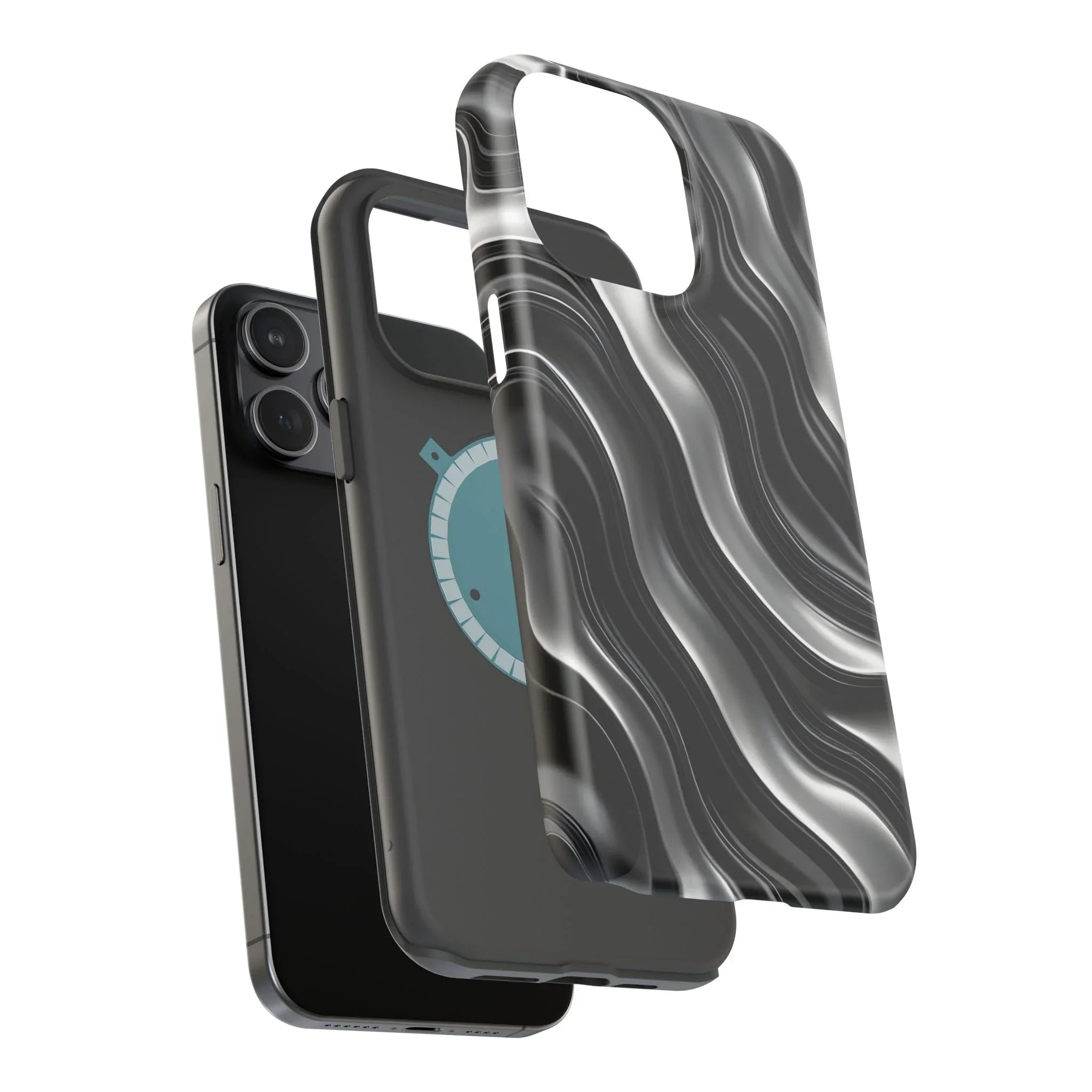 Wavy Illusion Marble Phone Case for iPhone 13-17 - KARARMDESIGN