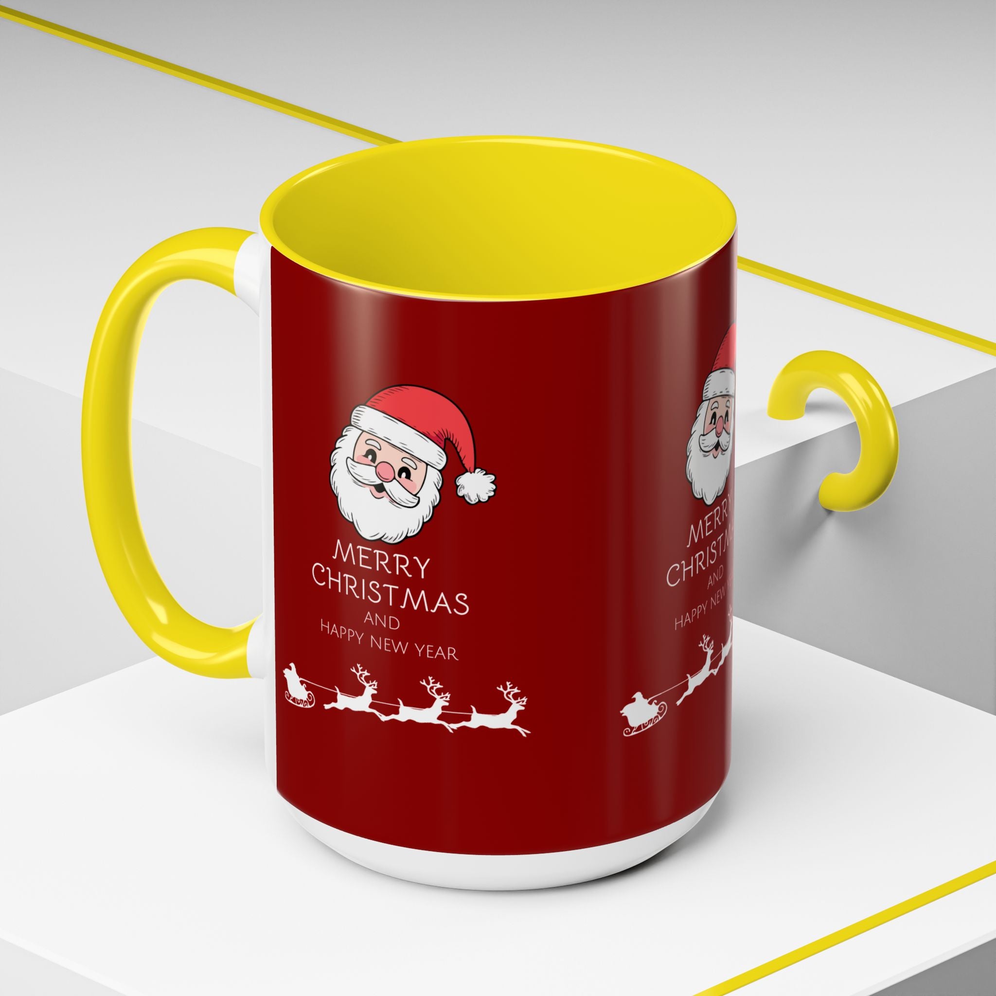 Season’s Smile – Christmas and New Year Accent Coffee Mug (11, 15oz)