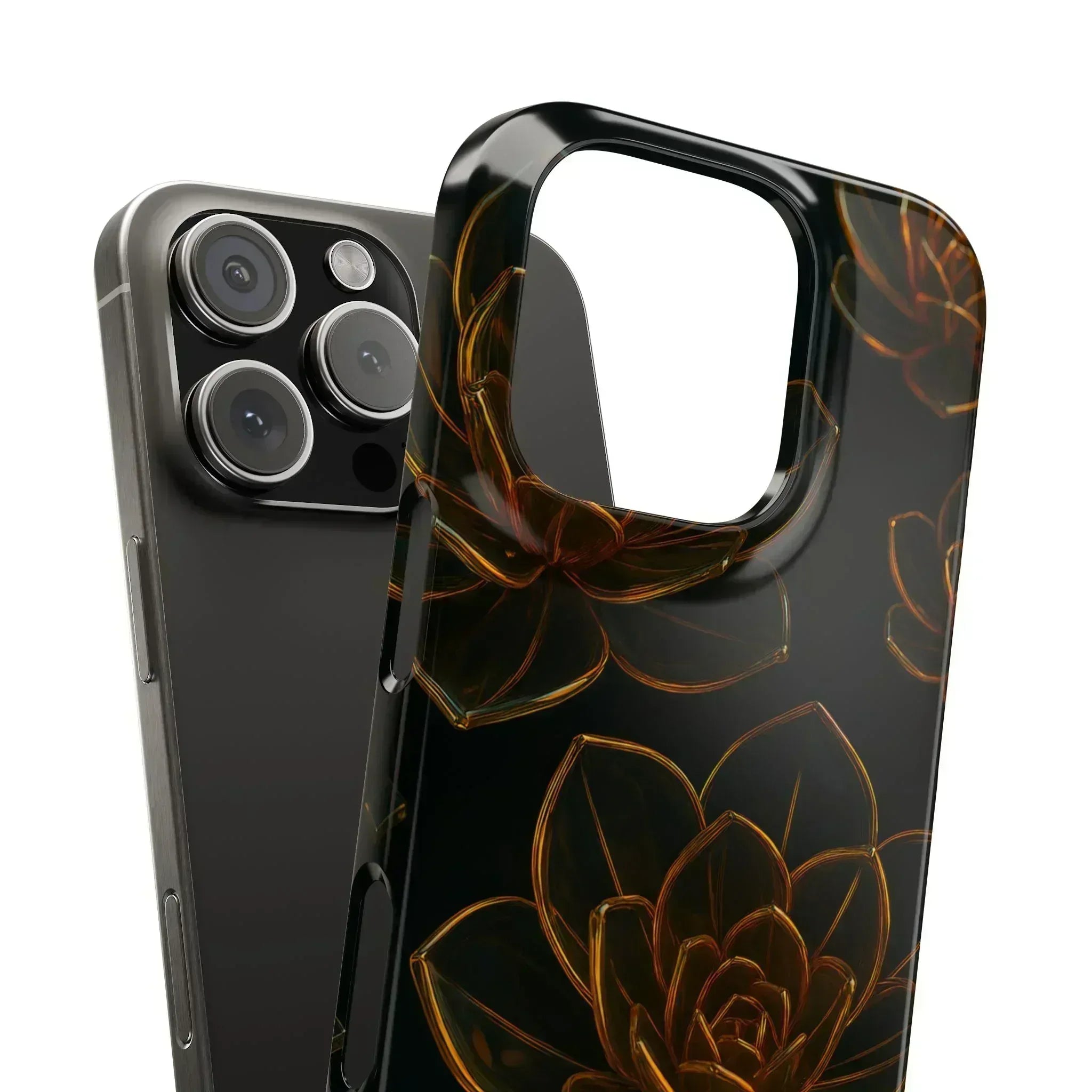 Glass Flower Phone Case for iPhone 8-16 and Galaxy S20-S24 - KARARMDESIGN