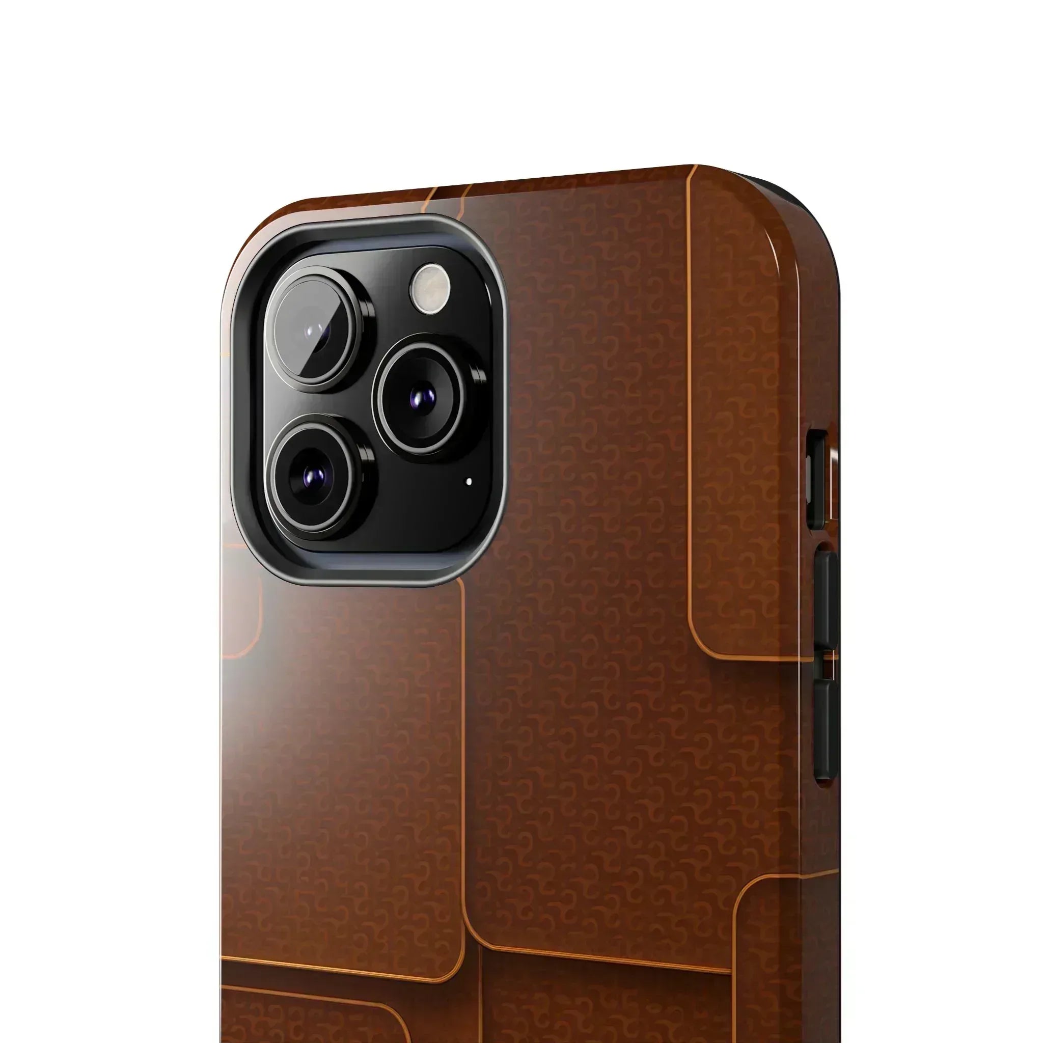 Textured Brown Phone Case for iPhone 7-16 and Samsung Galaxy S21-S24 - KARARMDESIGN