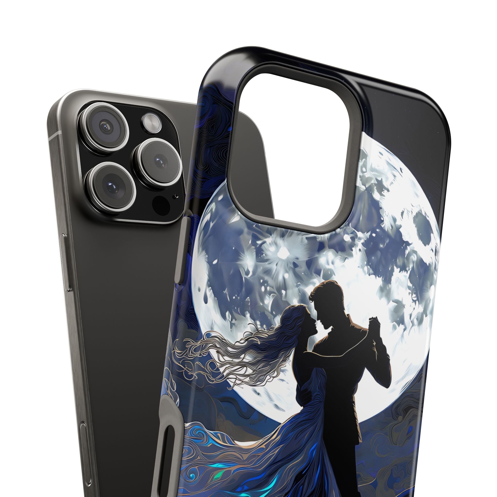 Romantic Moonlight Dance Magnetic Phone Case – iPhone 15–17 & Samsung Galaxy S26