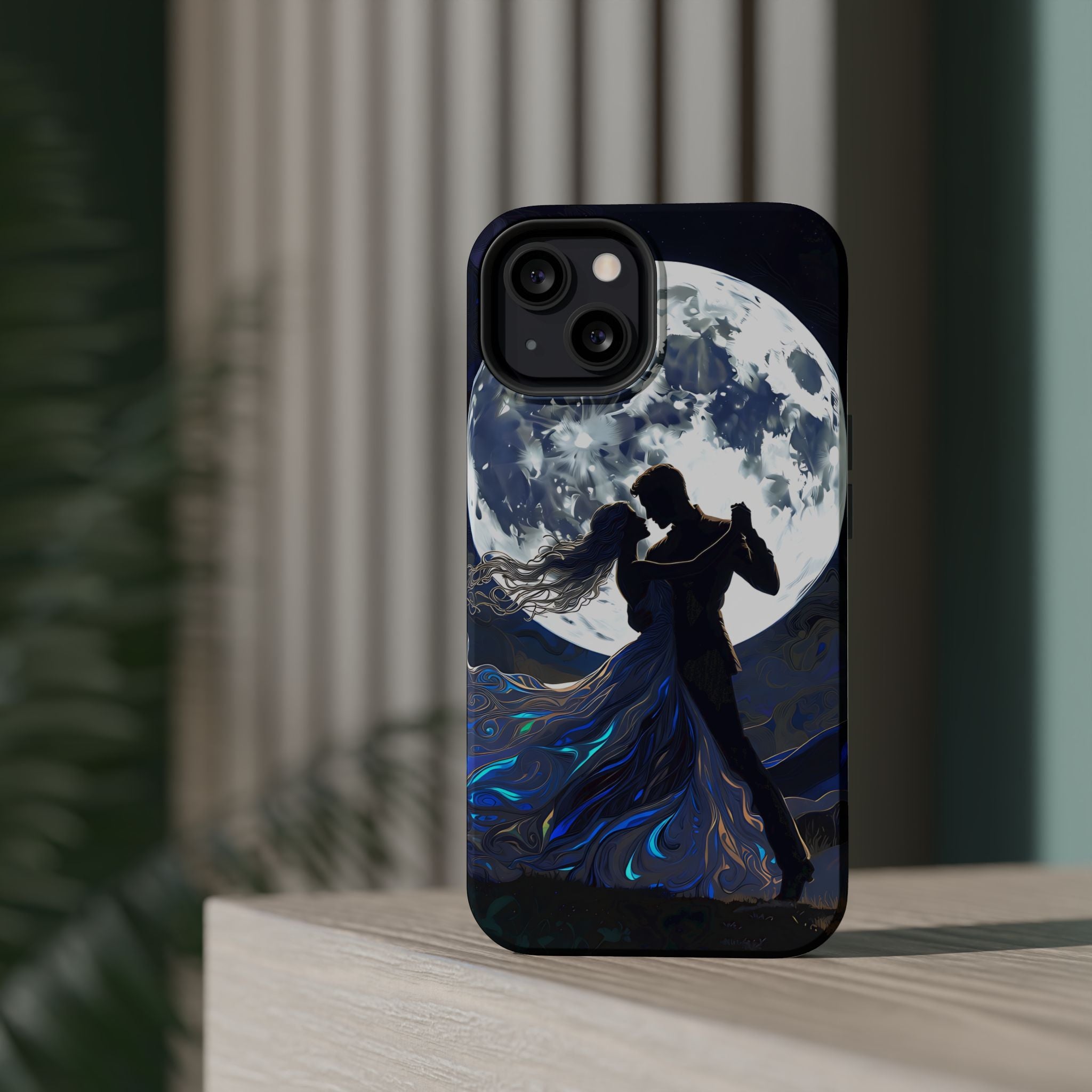 Romantic Moonlight Dance Magnetic Phone Case – iPhone 15–17 & Samsung Galaxy S26