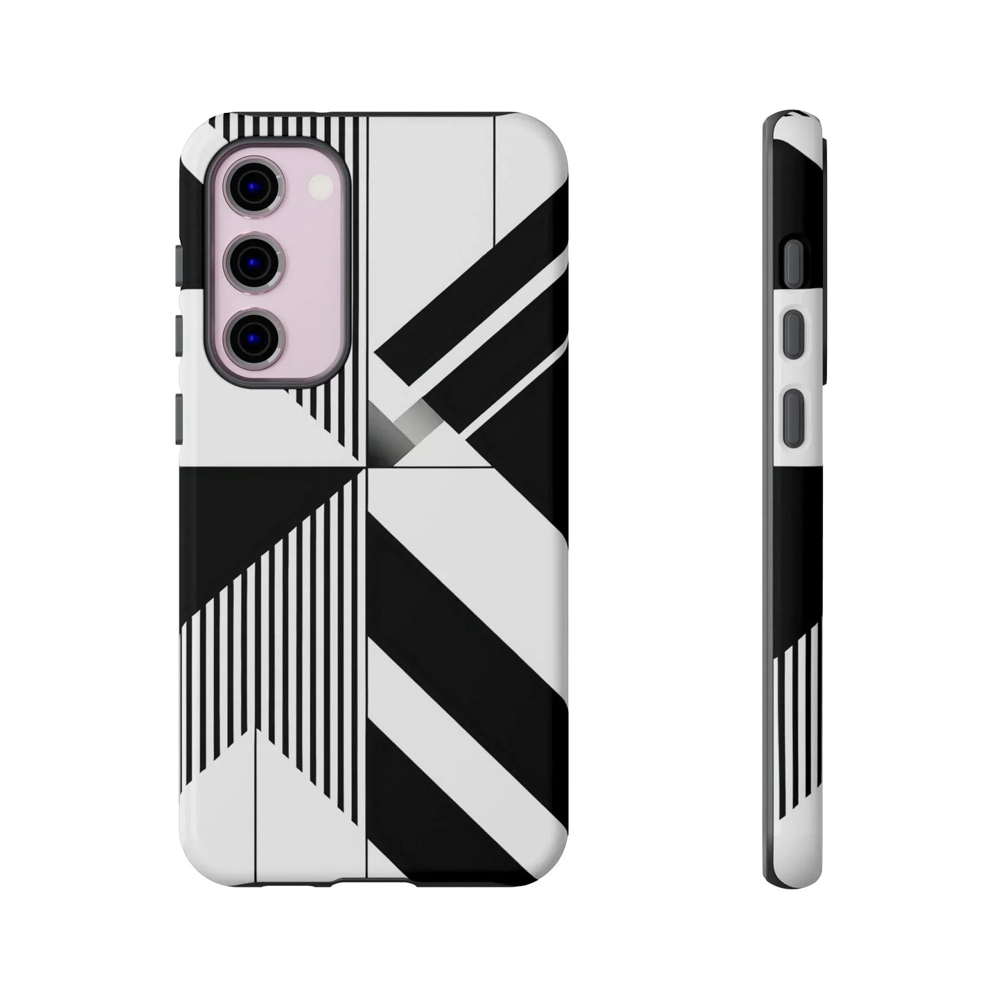 Monochrome Tough Phone Case for iPhone 11-16 and Samsung Galaxy S10–S25 Models - KarArmDesign