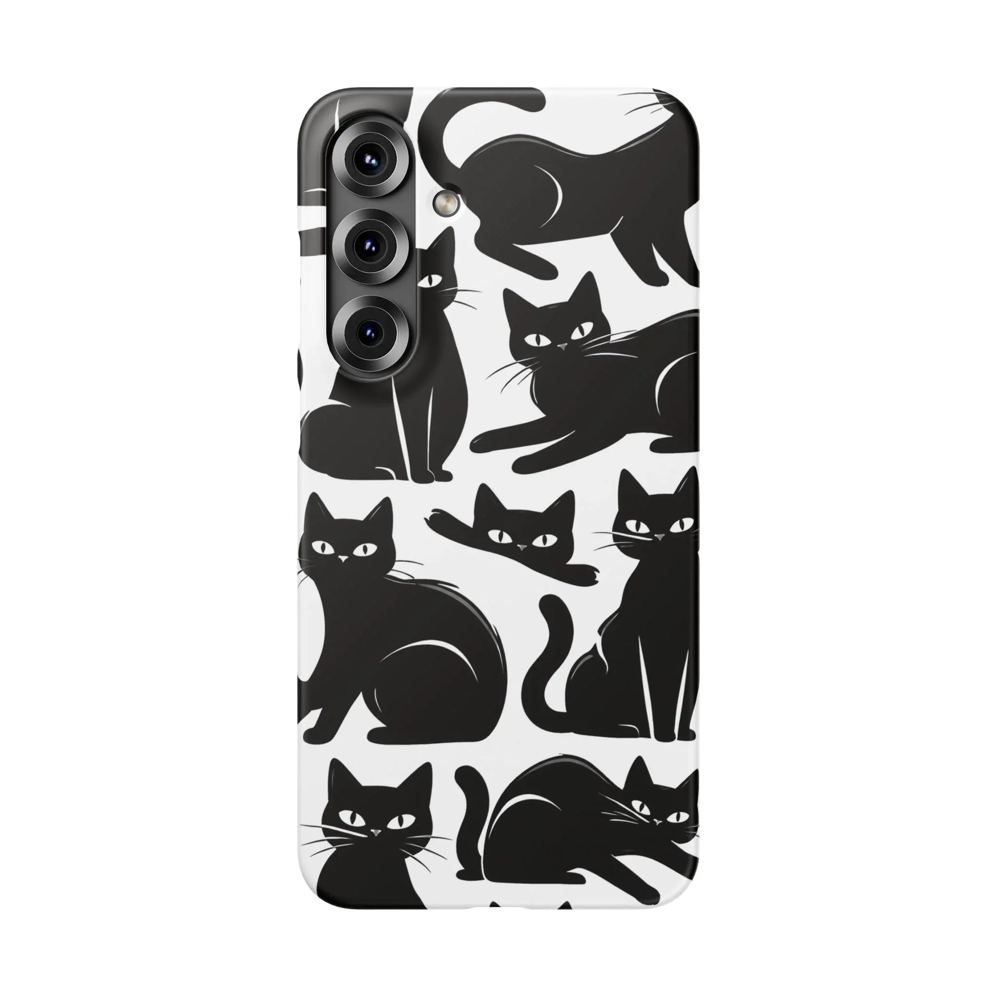 Black Cats Phone Case for iPhone 11-17 and Galaxy S20-S25 - KARARMDESIGN