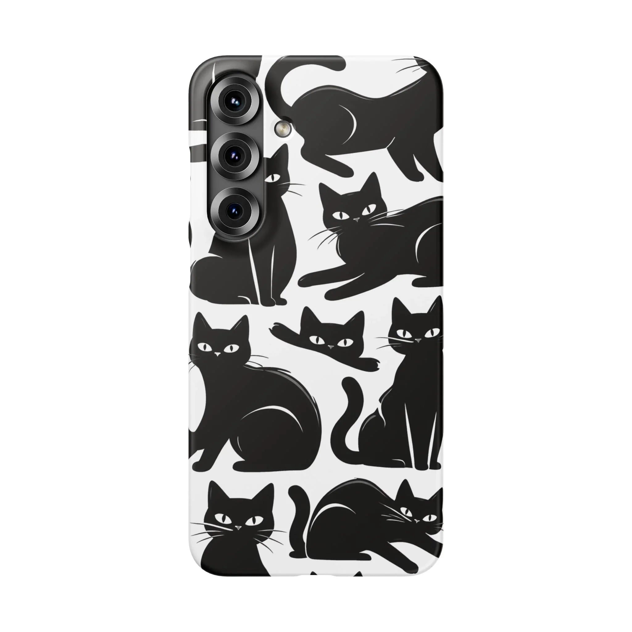 Black Cats Phone Case for iPhone 11-17 and Galaxy S20-S25 - KARARMDESIGN