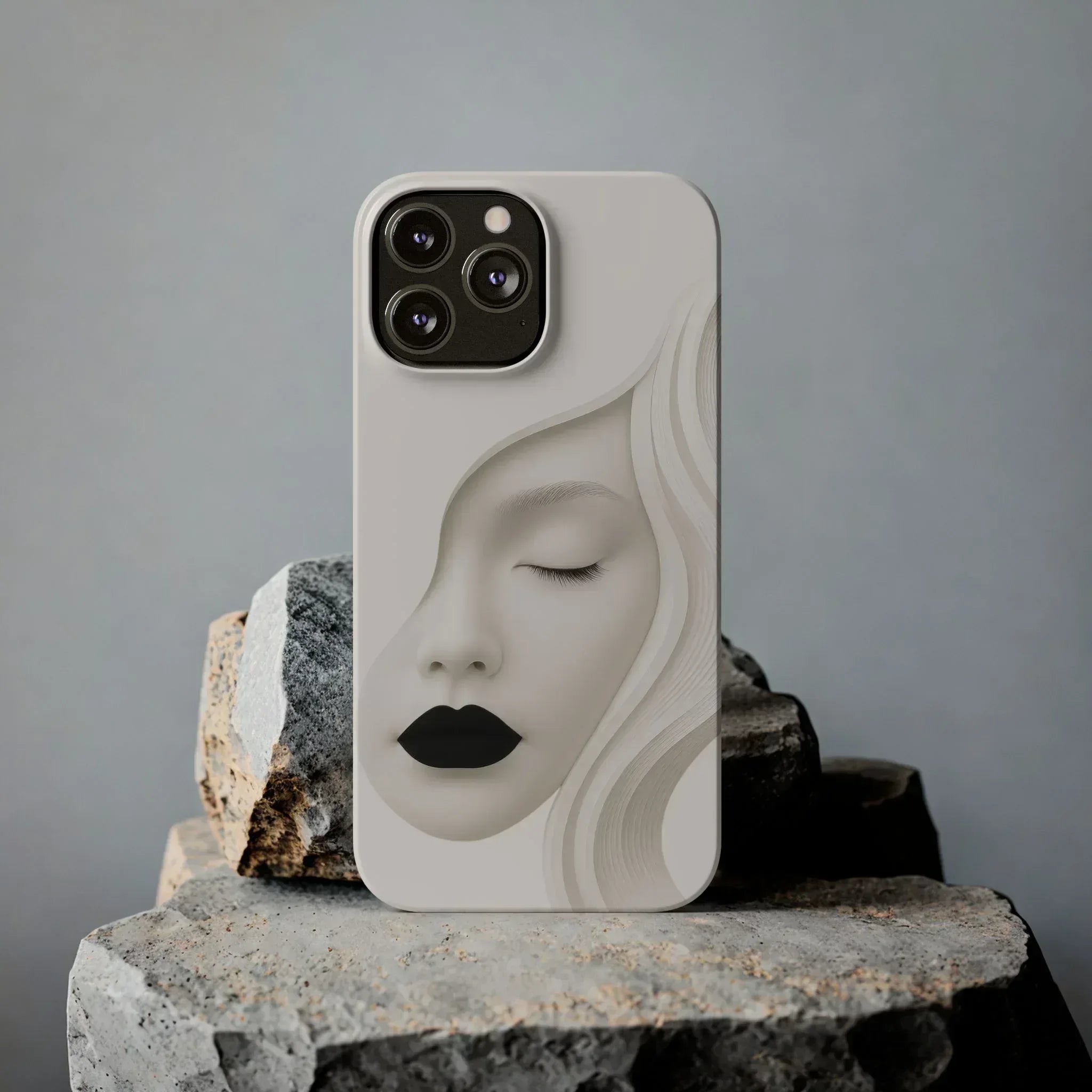 Minimalist Face Phone Case for iPhone 11-17 - KARARMDESIGN