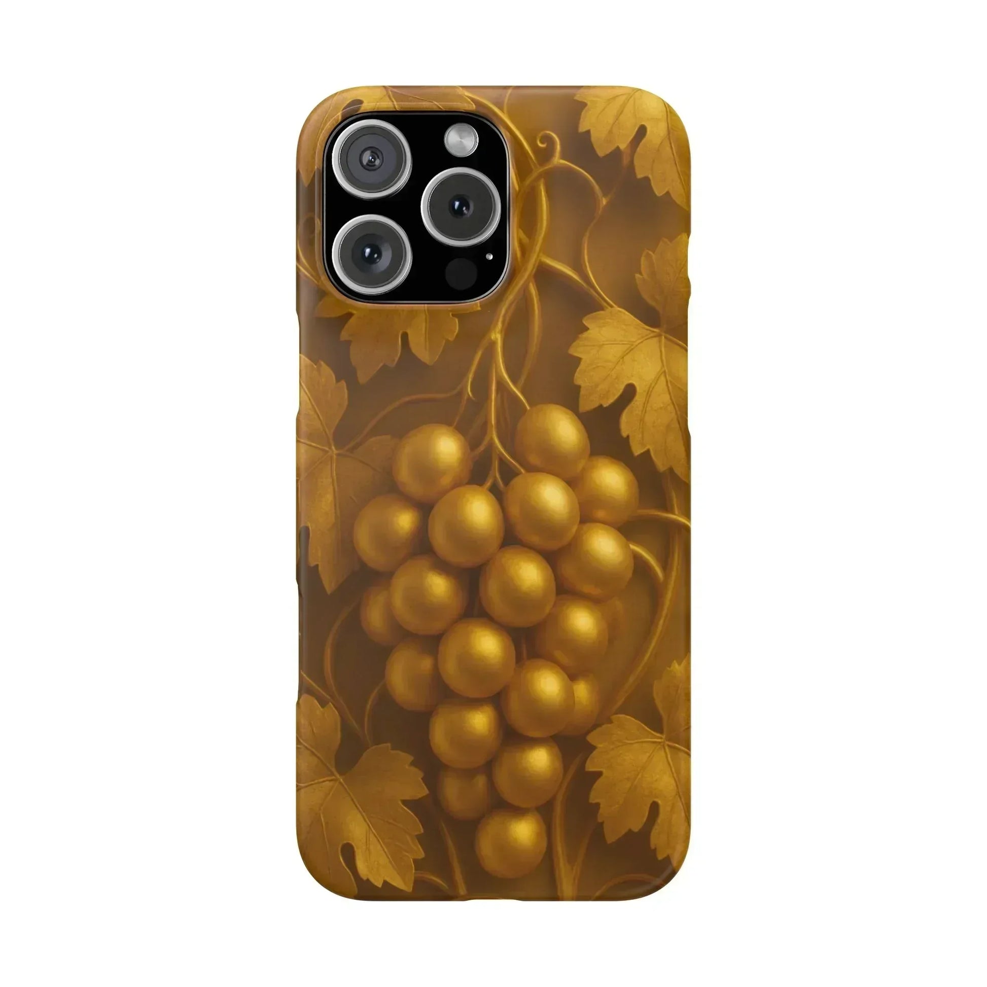 Golden Grapes Phone Case for iPhone 8–16 - KARARMDESIGN