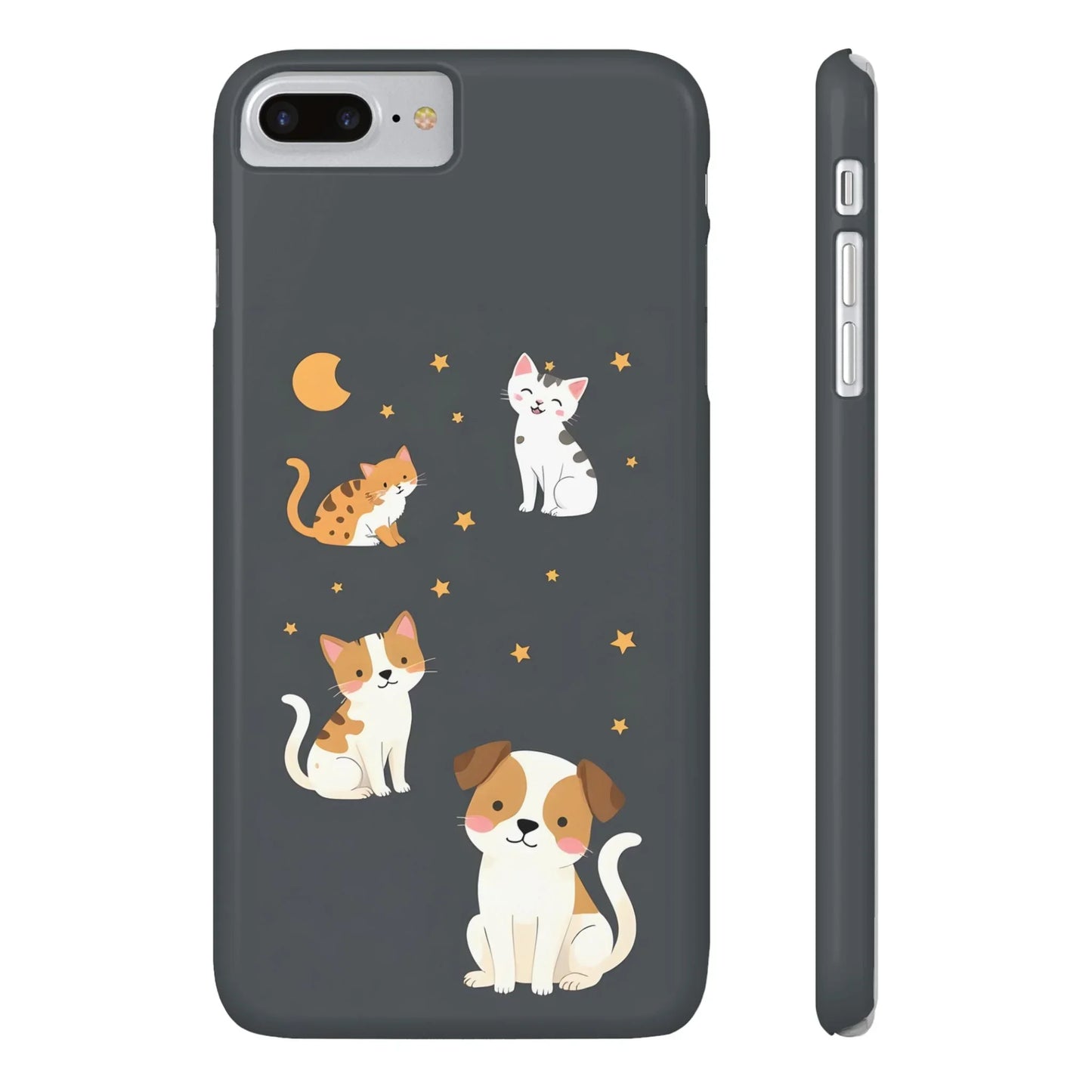 Cute Cat and Dog Phone Case for iPhone 7-16 Models - KarArmDesign