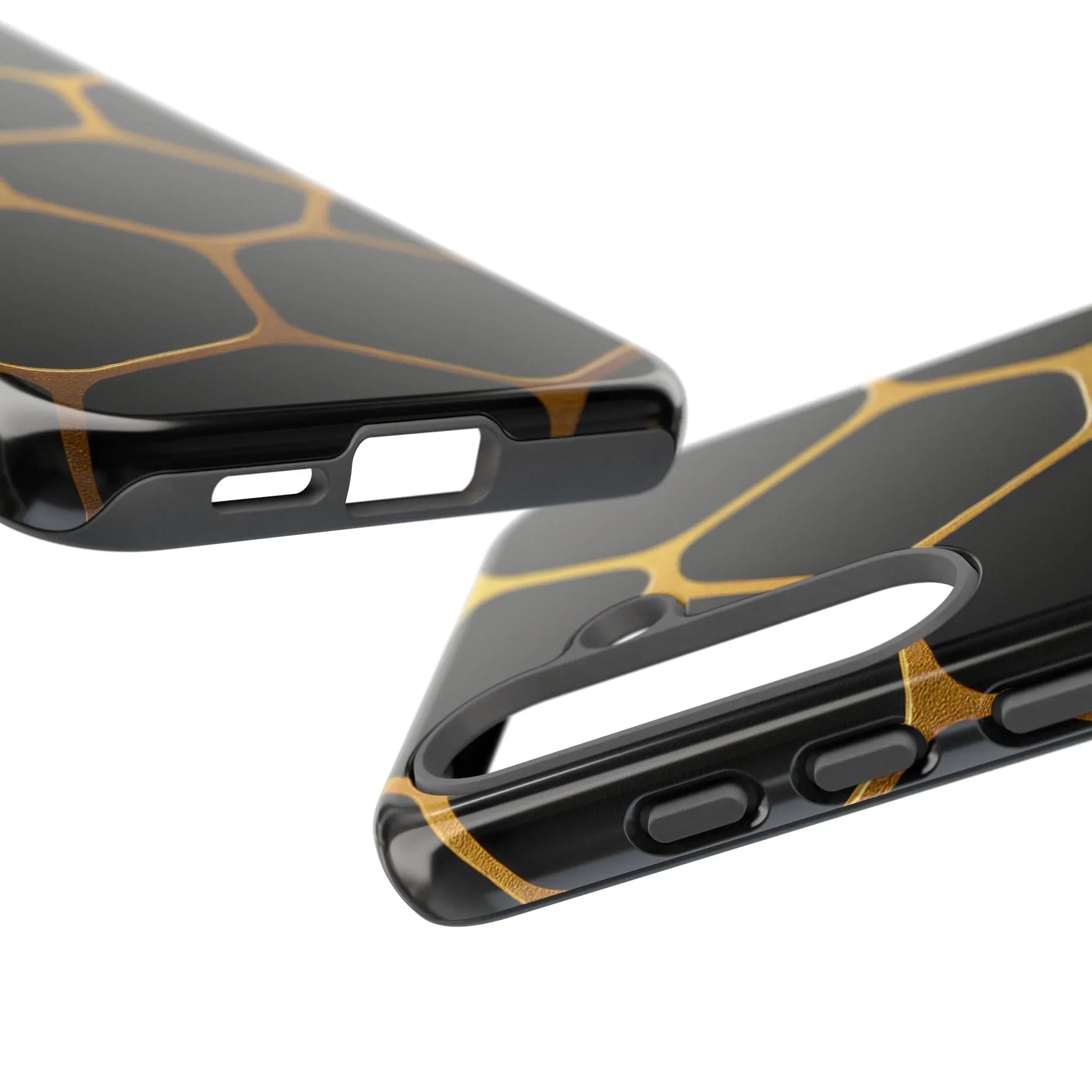 Golden Cellscape Phone Case for iPhone 8-17 and Galaxy S20-S25 - KARARMDESIGN