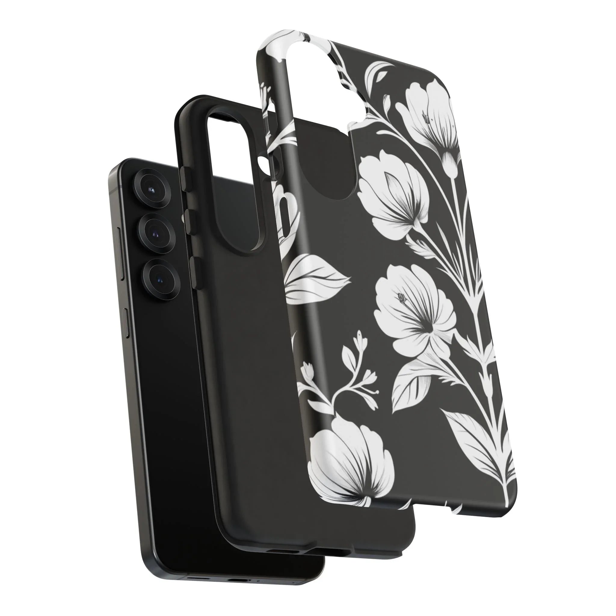 Elegant Floral Phone Case for Galaxy S20-S25 - KARARMDESIGN