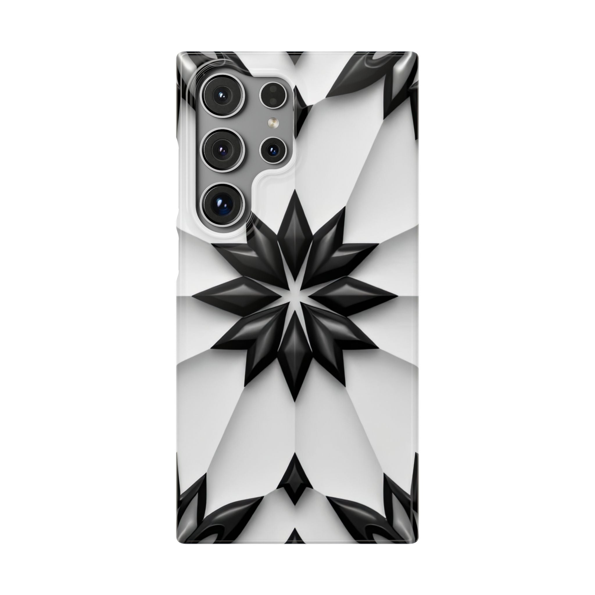 Black & White Geometric Snap Case for iPhone & Samsung Galaxy
