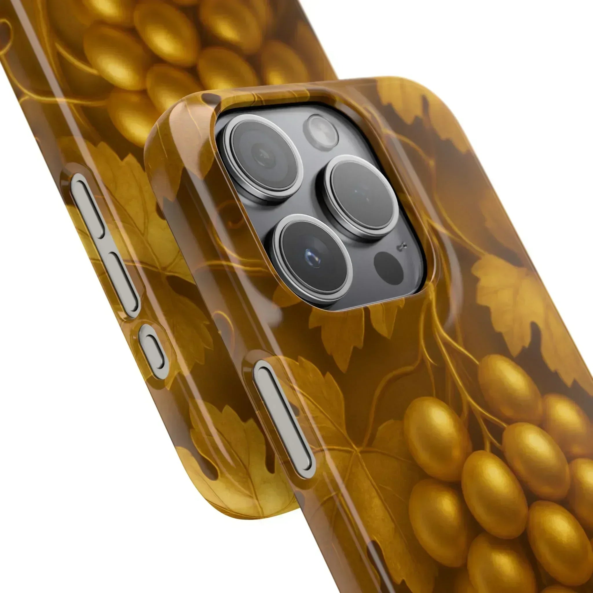 Golden Grapes Phone Case for iPhone 8–16 - KARARMDESIGN