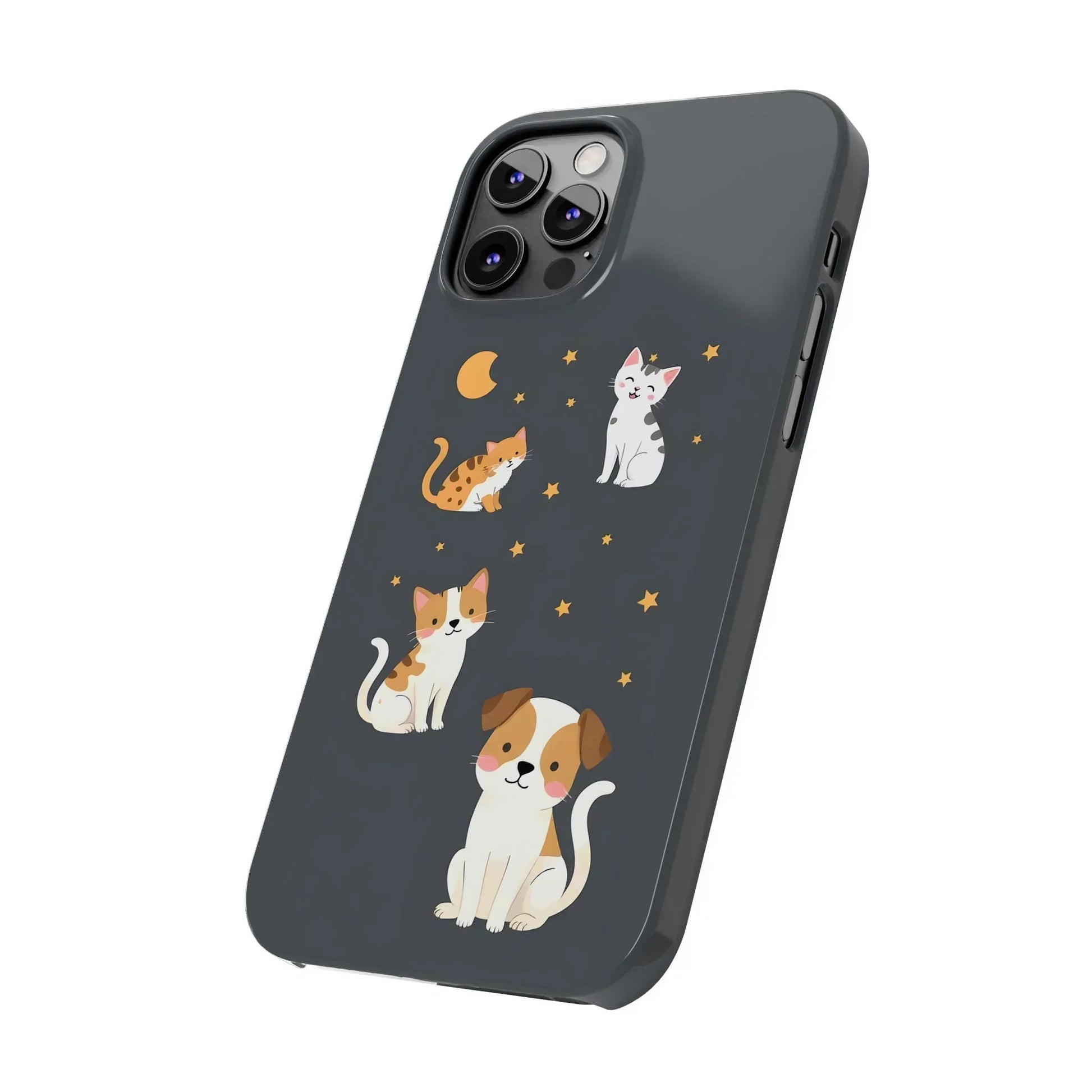 Cute Cat and Dog Phone Case for iPhone 11-17 - KARARMDESIGN