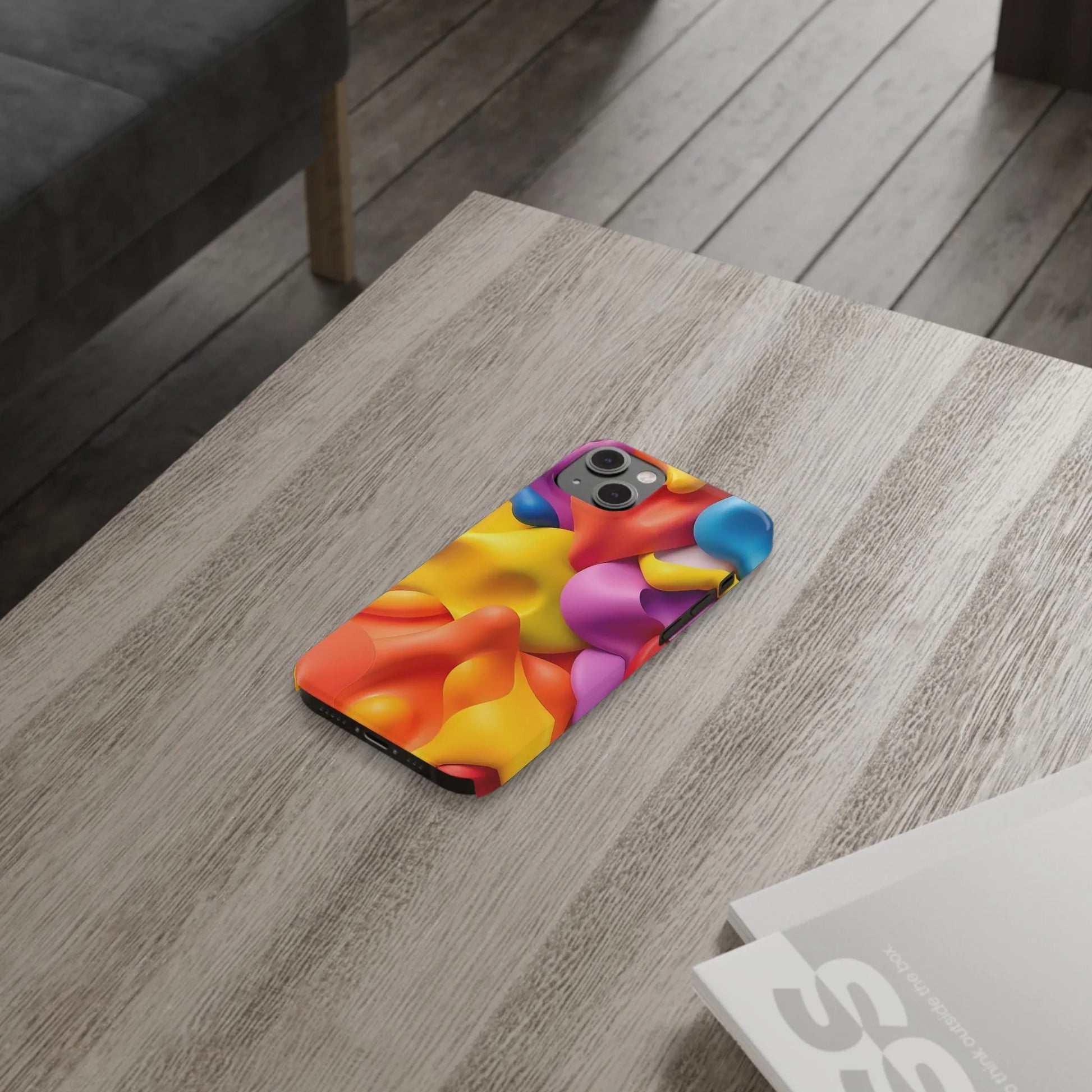 Vibrant Abstract Color Phone Case for iPhone 11-16 - KARARMDESIGN