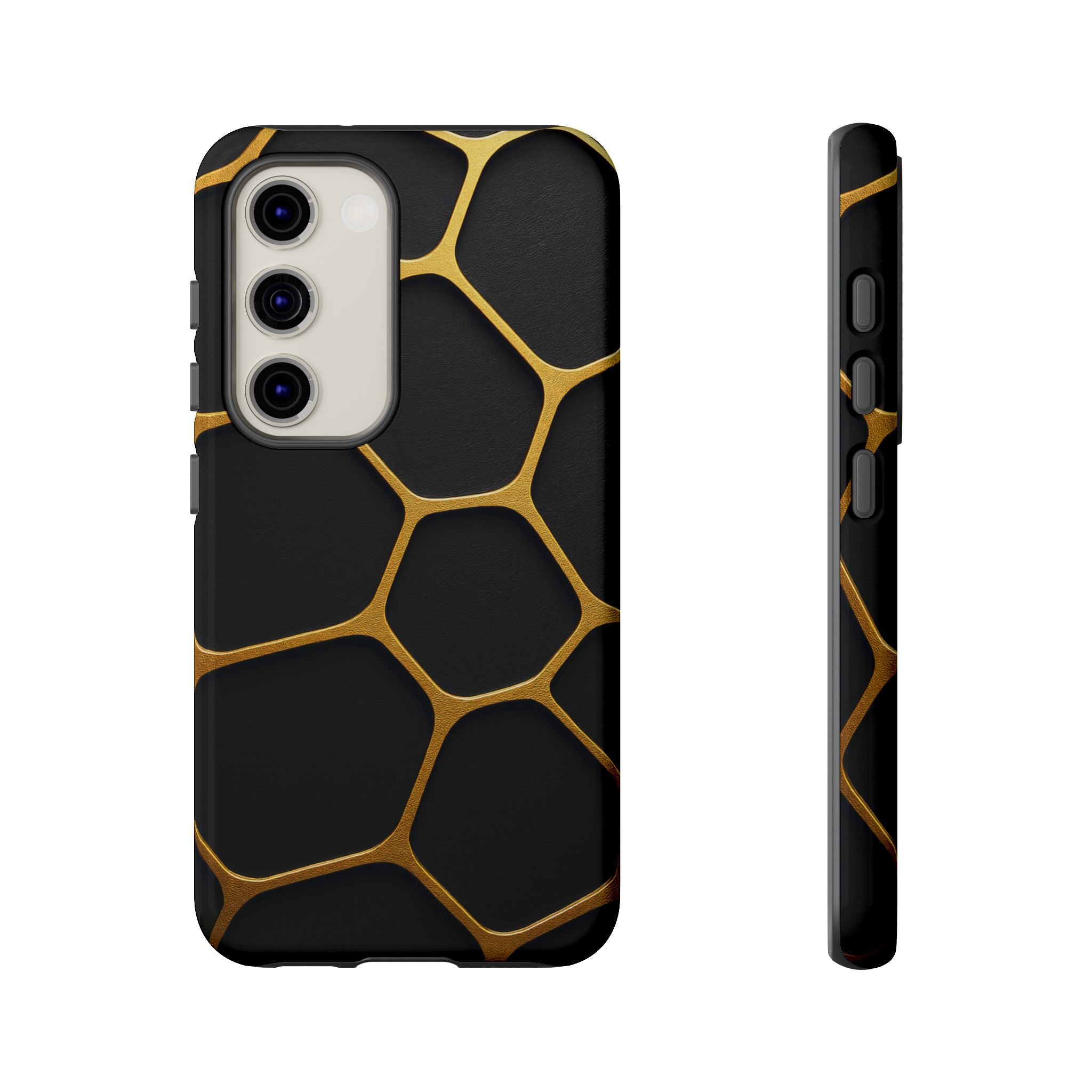 Golden Cellscape Tough Phone Case – Black & Gold