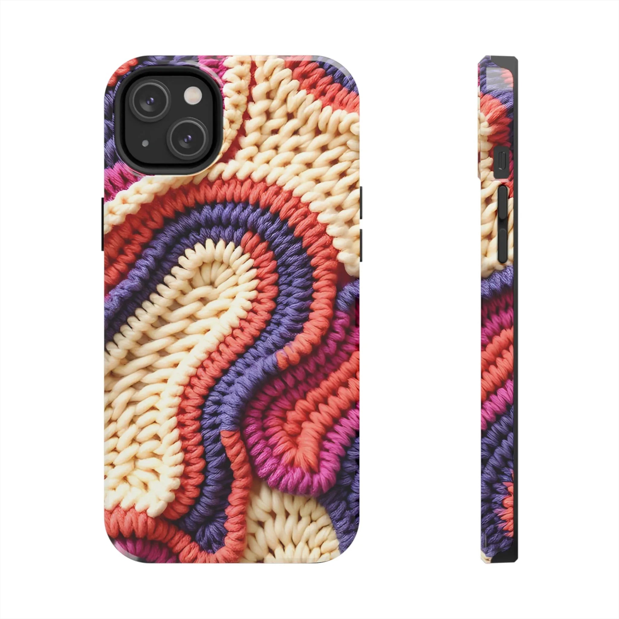 Handwoven Textile Art Phone Case for iPhone 11-17 and Galaxy S21-S25 - KARARMDESIGN