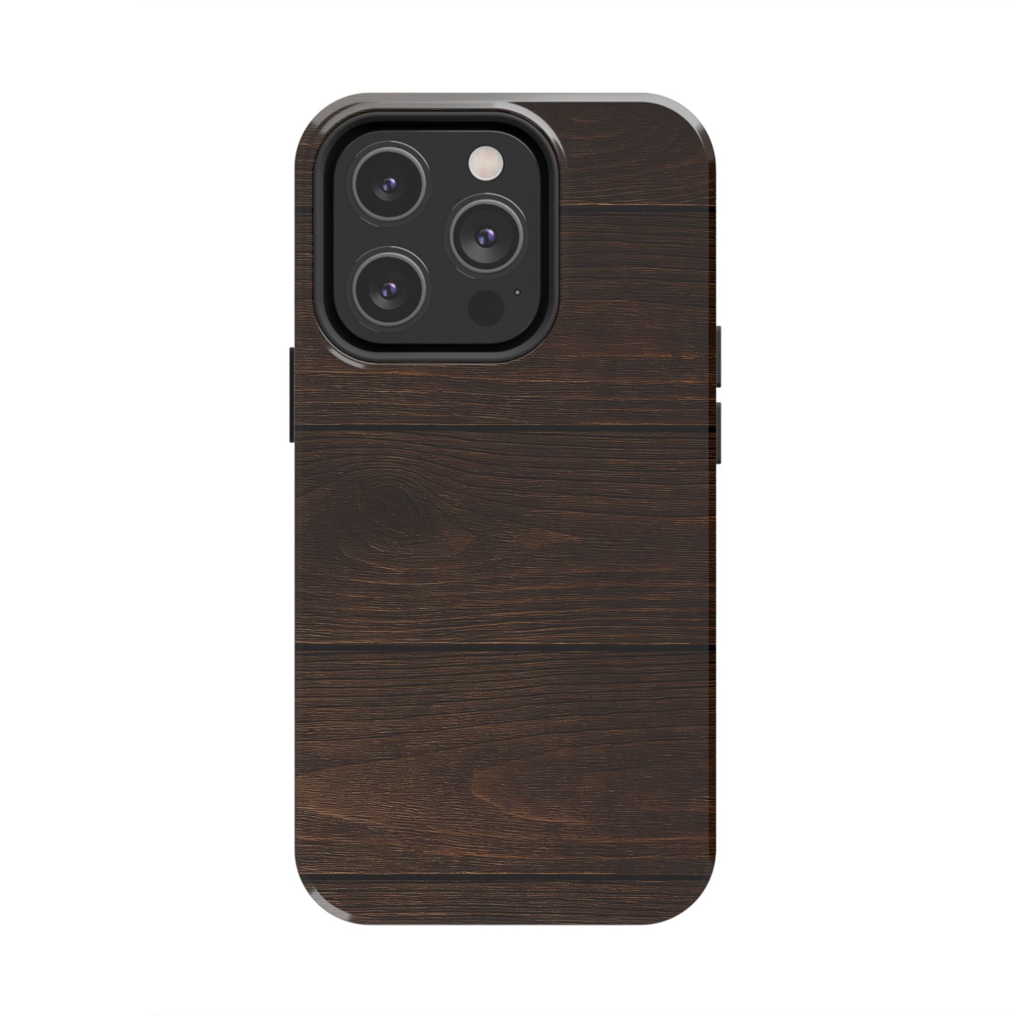 Dark Wood Grain Tough Case for iPhone & Samsung Galaxy