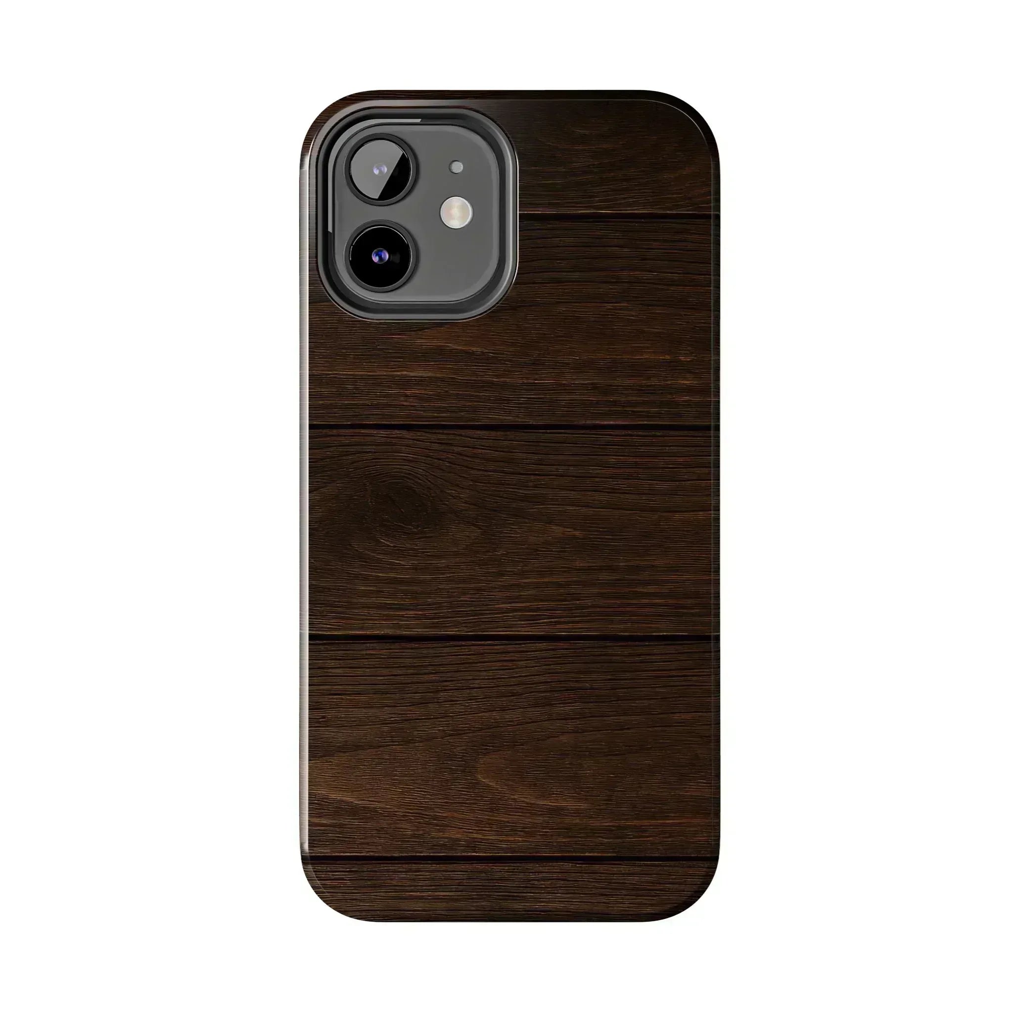 Dark Wood Grain Phone Case for iPhone and Galaxy - KARARMDESIGN