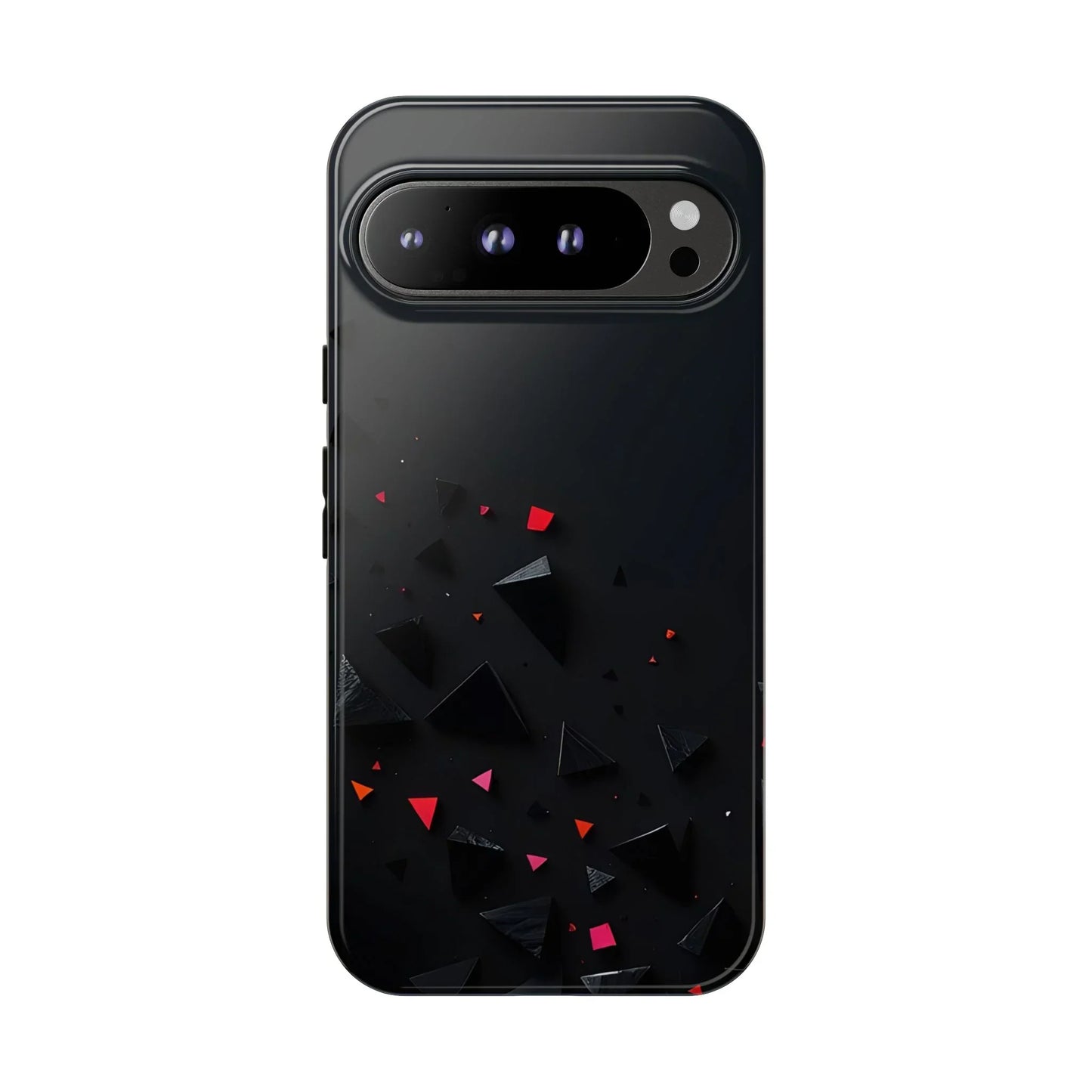 Black and Red Neon Phone Case for iPhone 8-16 and Pixel up to 9 Models - KarArmDesign