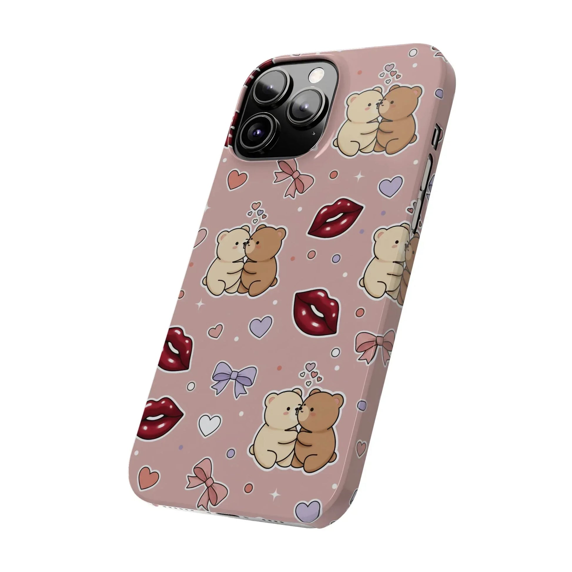 Bear Hug Bliss Phone Case for iPhone 11-17 - KARARMDESIGN
