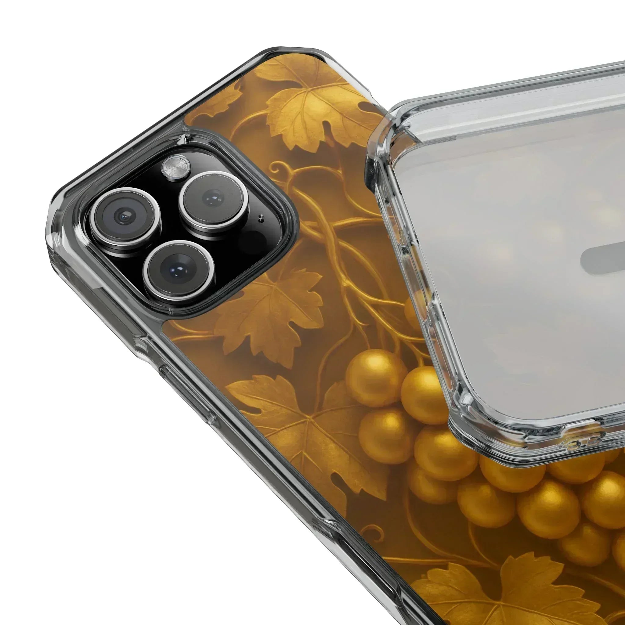 Golden Grapes Phone Case for iPhone 14–16 - KARARMDESIGN