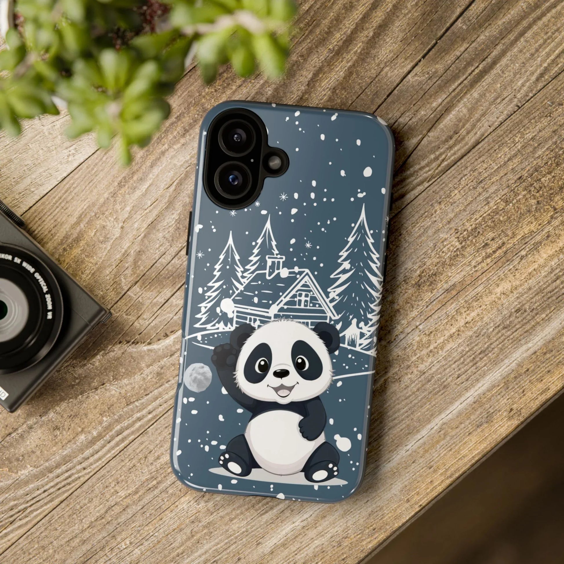Cute Panda in a Winter Wonderland Phone Case for iPhone 8-17 - KARARMDESIGN