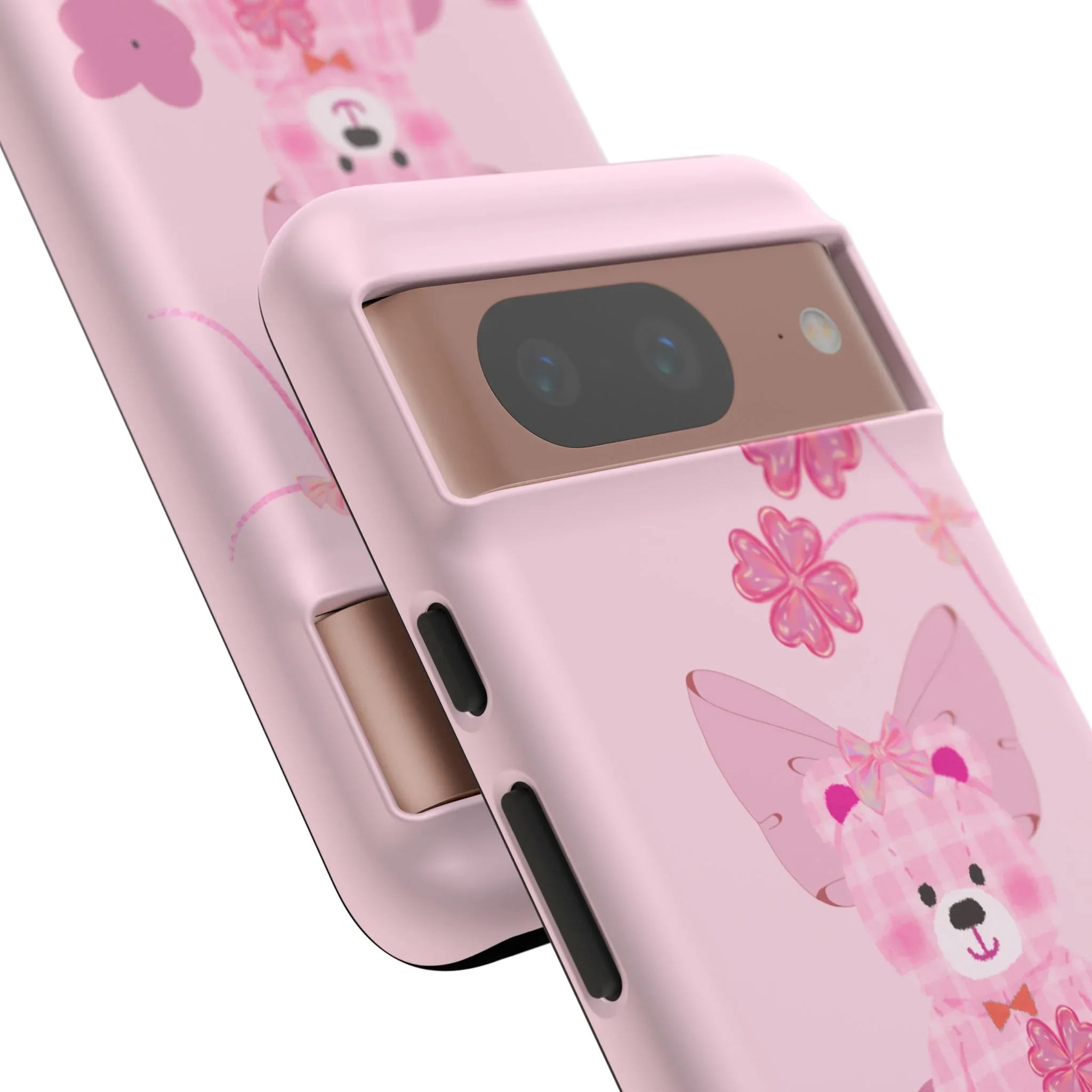 Pink Teddy Bear Phone Cases for iPhone, Pixel and Galaxy - KARARMDESIGN