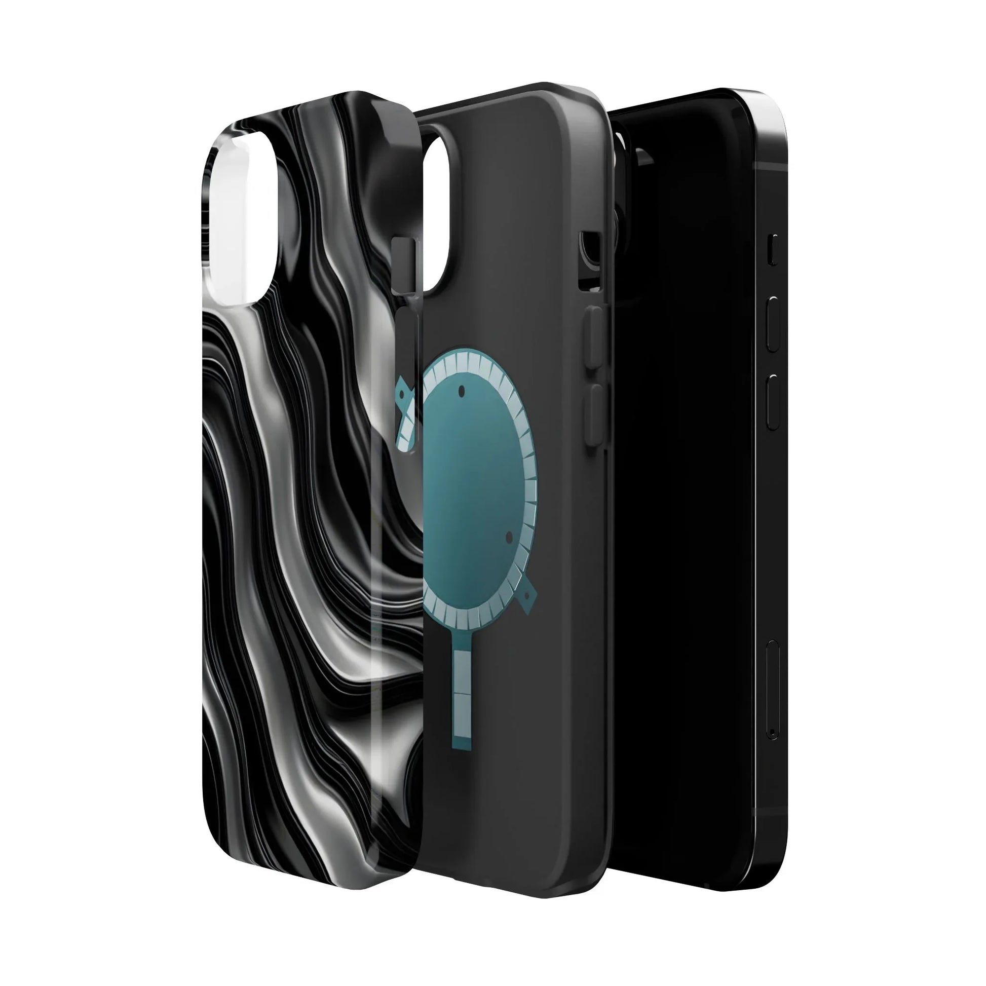 Wavy Illusion Marble Phone Case for iPhone 13-17 - KARARMDESIGN