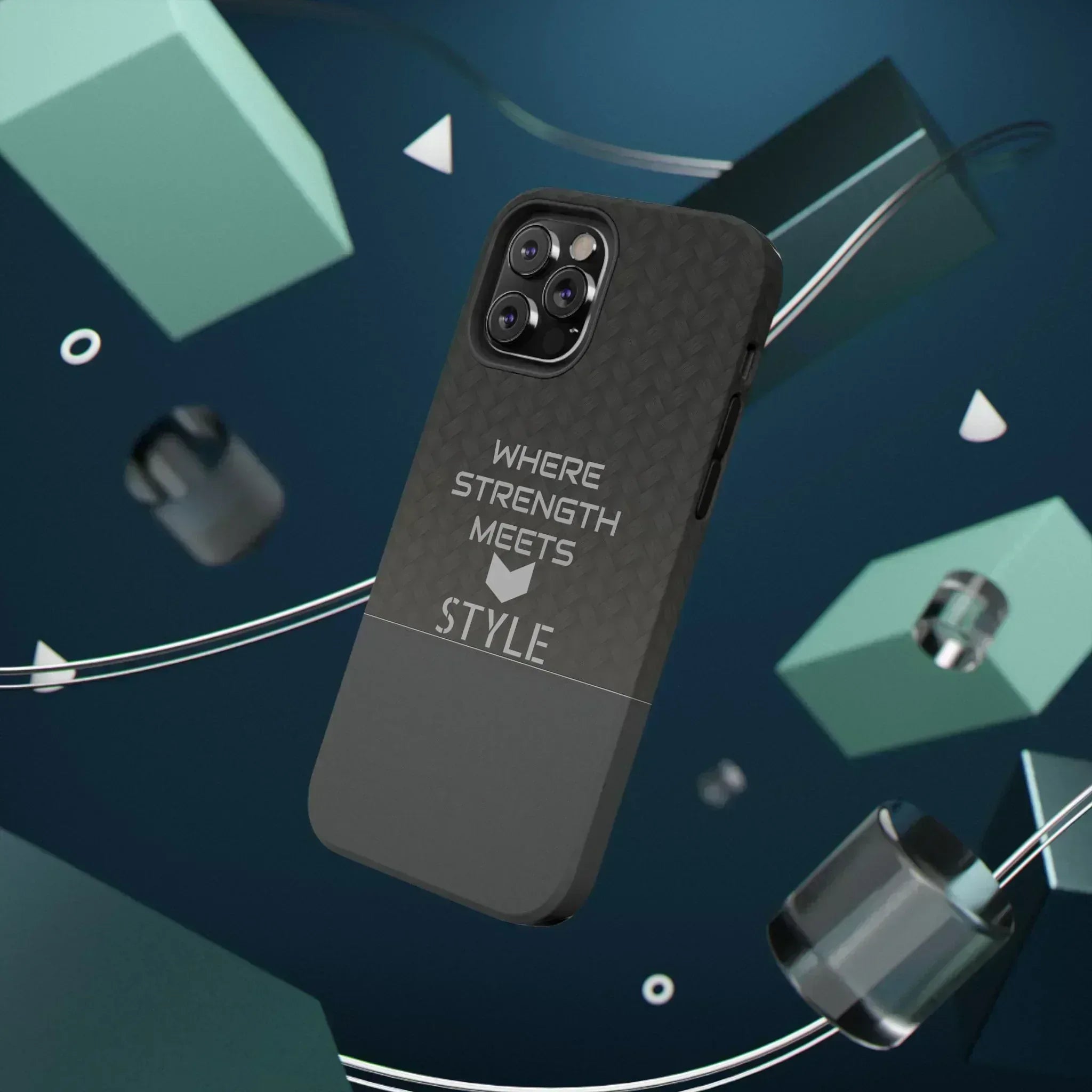 Gray Carbon Phone Case for iPhone 12-16 and Galaxy S21-S22 - KARARMDESIGN