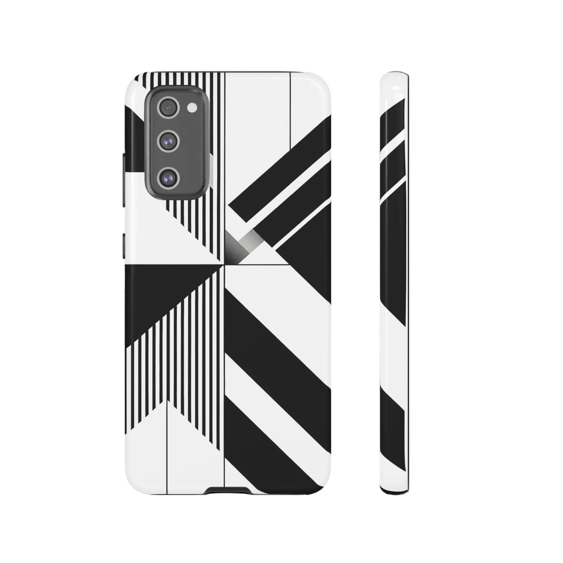 Monochrome Tough Phone Case for iPhone 11-16 and Galaxy S20–S25 - KARARMDESIGN