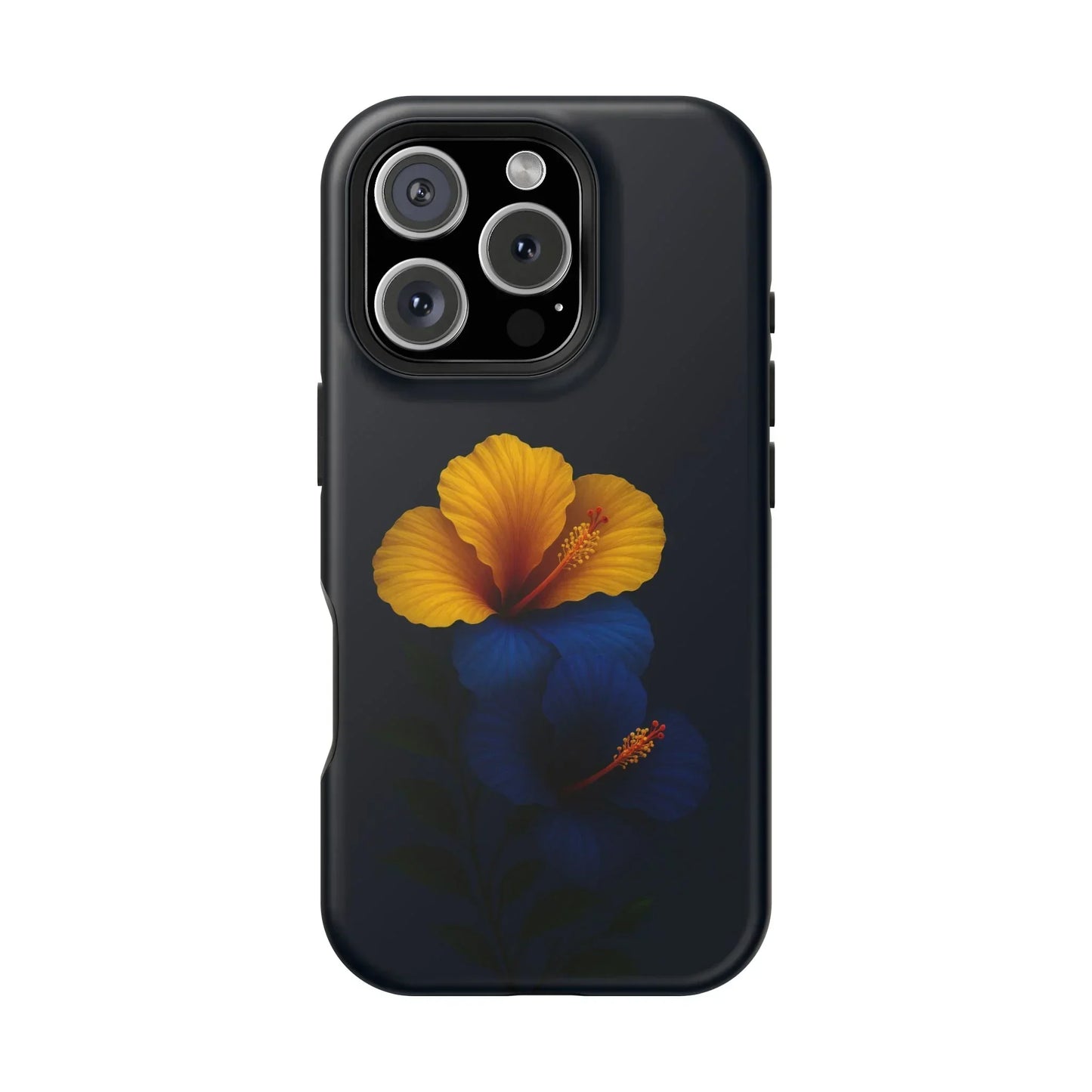 Elegant hibiscus phone case Impact-Resistant Cases for iPhone 12-16 and Samsung Galaxy S21-S22 Models - KarArmDesign