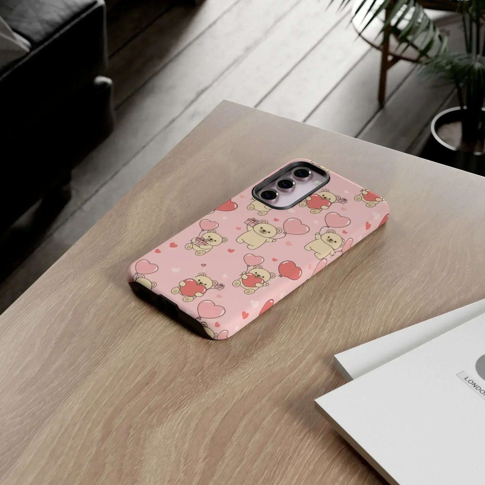 Teddy's Valentine Parade Phone Case for iPhone 11-17 and Galaxy S21-S25 - KARARMDESIGN