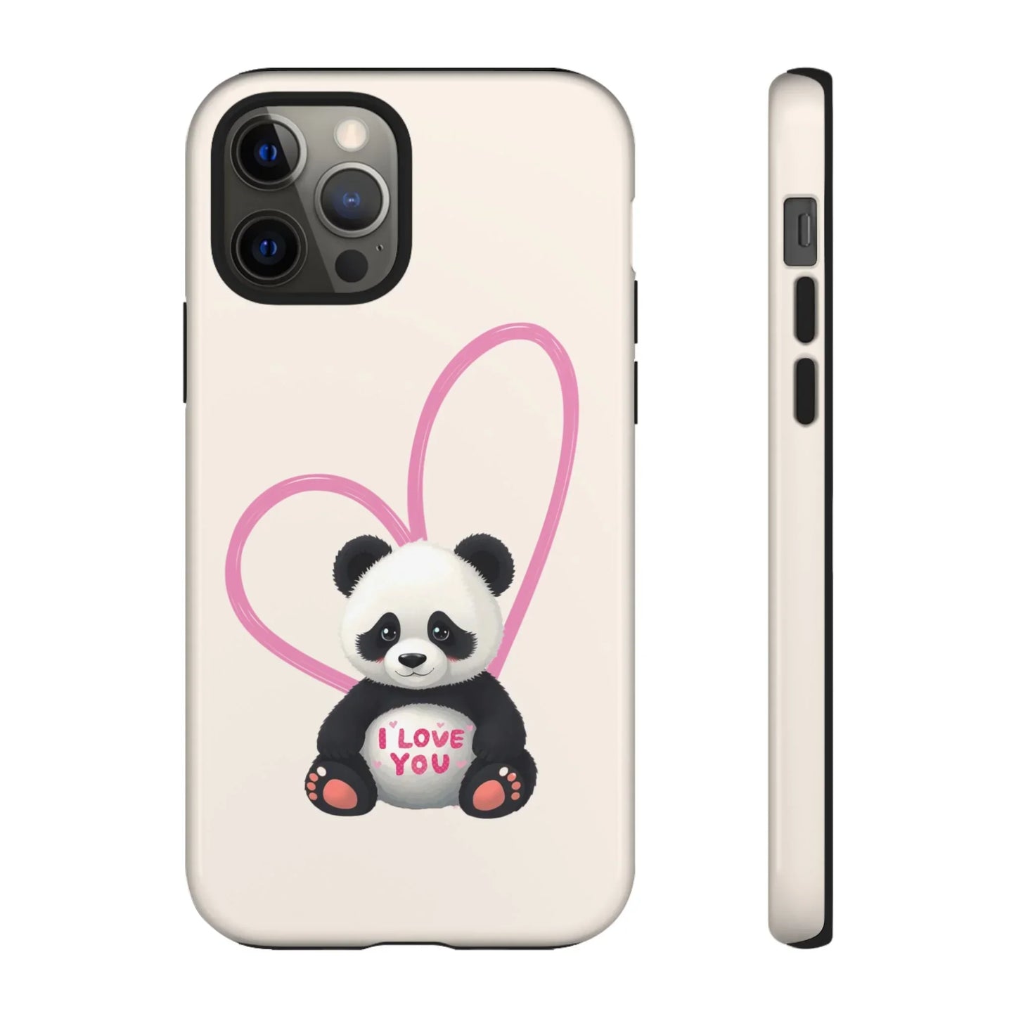 Cute Panda Heart Love Phone Case for iPhone 8-16 Models - KarArmDesign