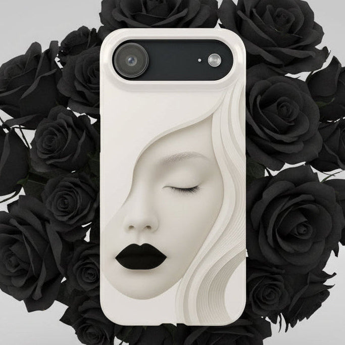 Minimalist Face Phone Case for iPhone 11-17 Models - KARARMDESIGN