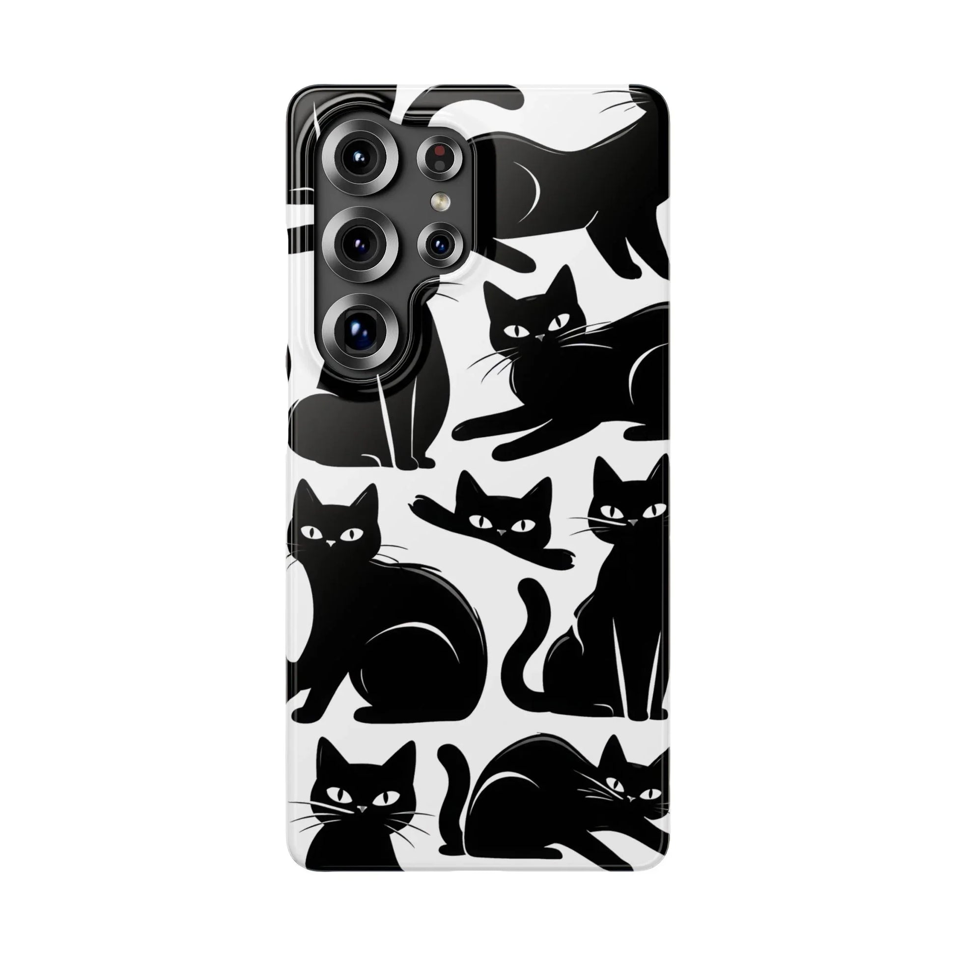 Black Cats Phone Case for iPhone 11-17 and Galaxy S20-S25 - KARARMDESIGN