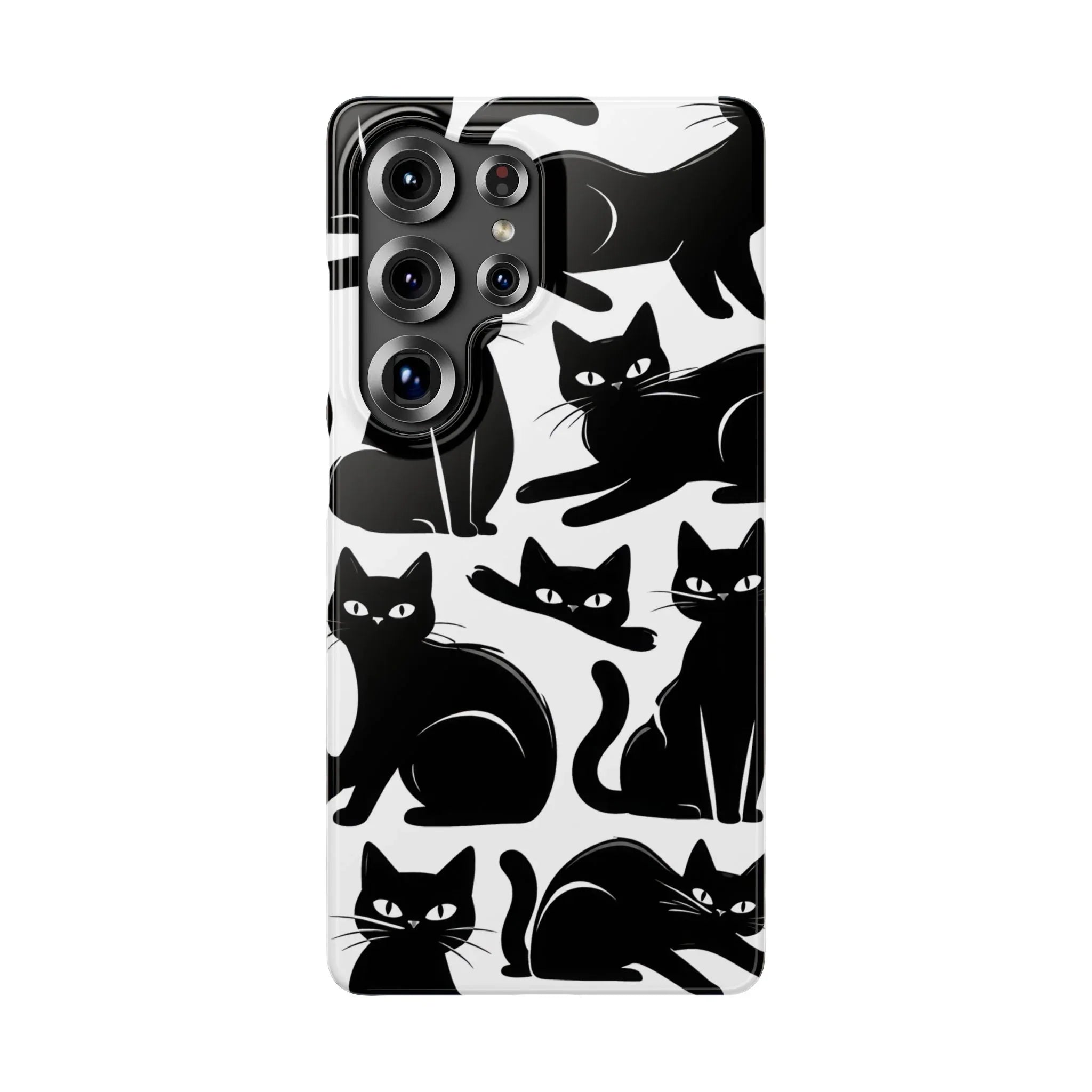 Black Cats Phone Case for iPhone 11-17 and Galaxy S20-S25 - KARARMDESIGN
