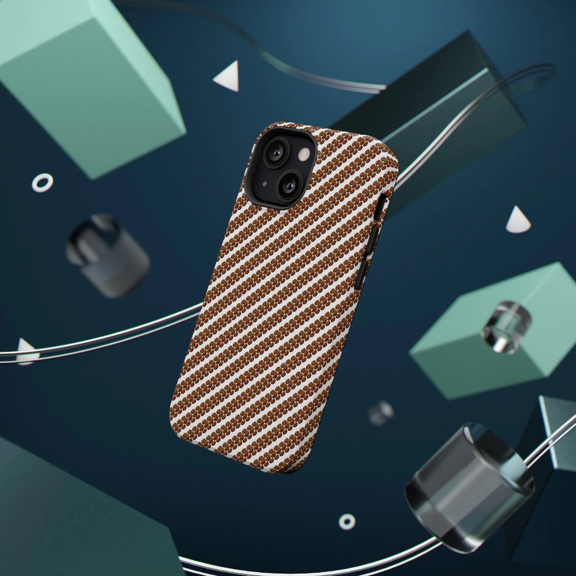 Stylish Coffee Pattern Phone Case for iPhone 11–17 and Galaxy S21–S22 - KARARMDESIGN