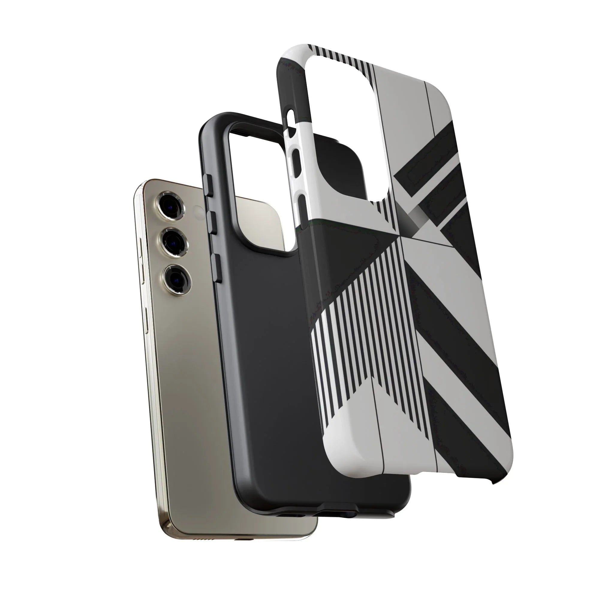 Monochrome Tough Phone Case for iPhone 11-16 and Galaxy S20–S25 - KARARMDESIGN