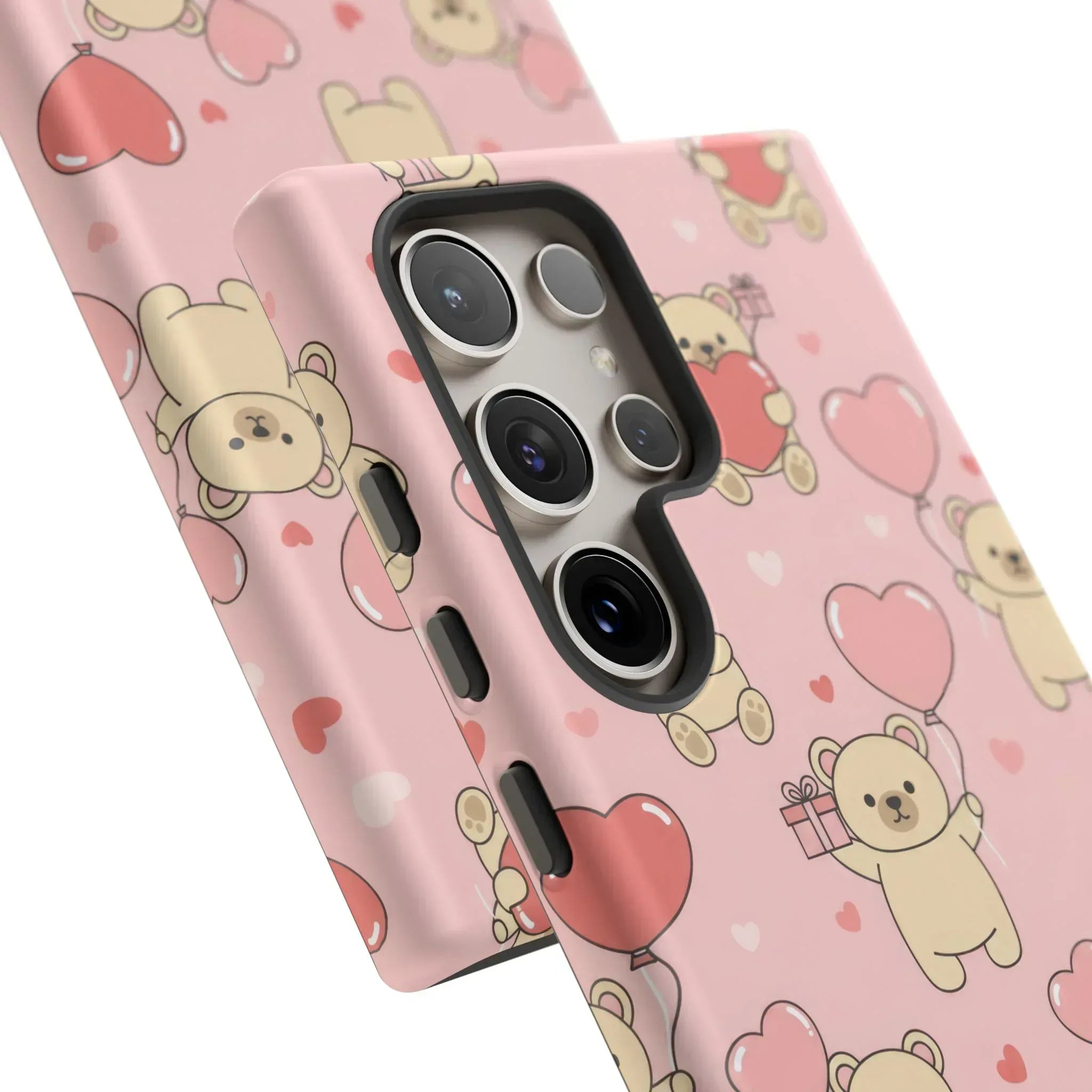 Teddy's Valentine Parade Phone Case for iPhone 11-17 and Galaxy S21-S25 - KARARMDESIGN