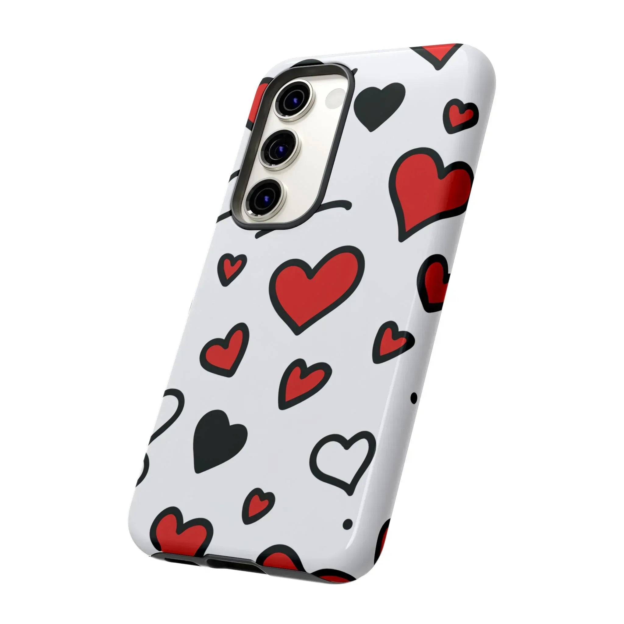Scattered Hearts Phone Case for iPhone 11-17 and Galaxy S10-S25 - KARARMDESIGN