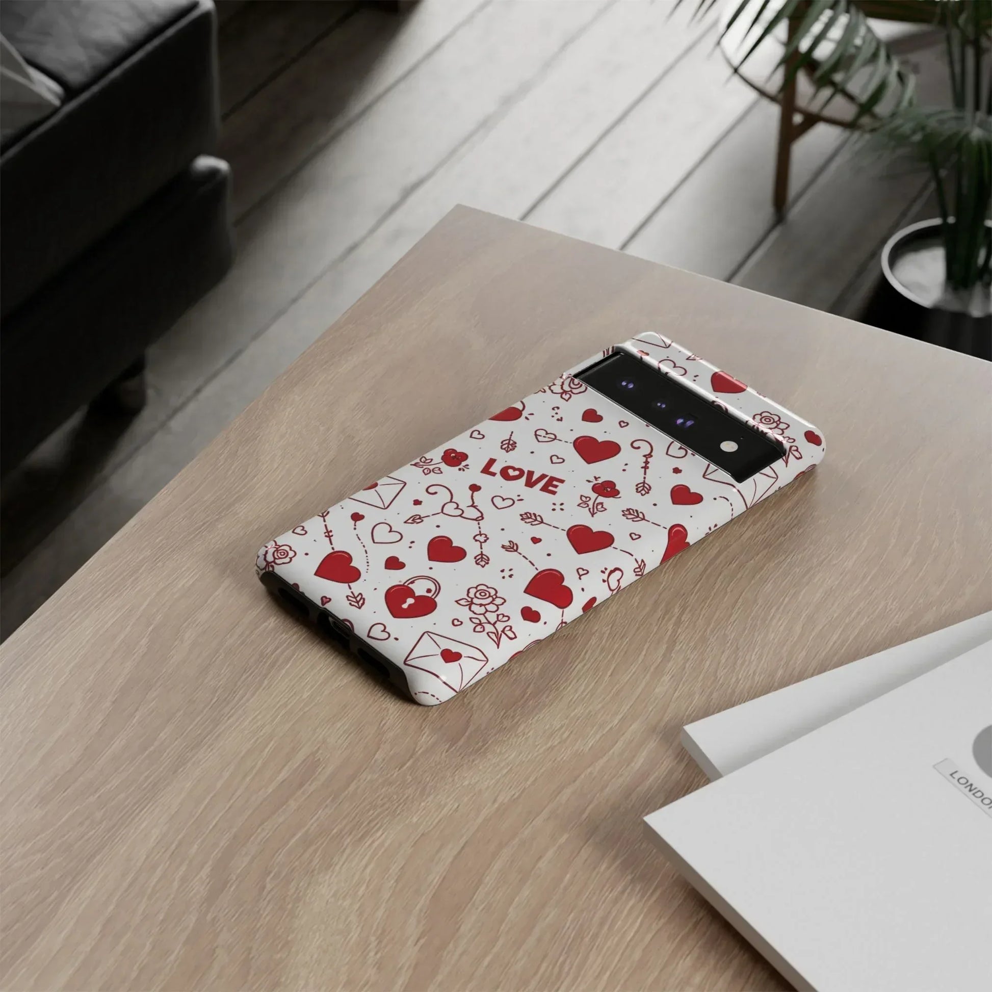 Love Doodles Valentine Phone Case for Google Pixel up to 9 - KARARMDESIGN