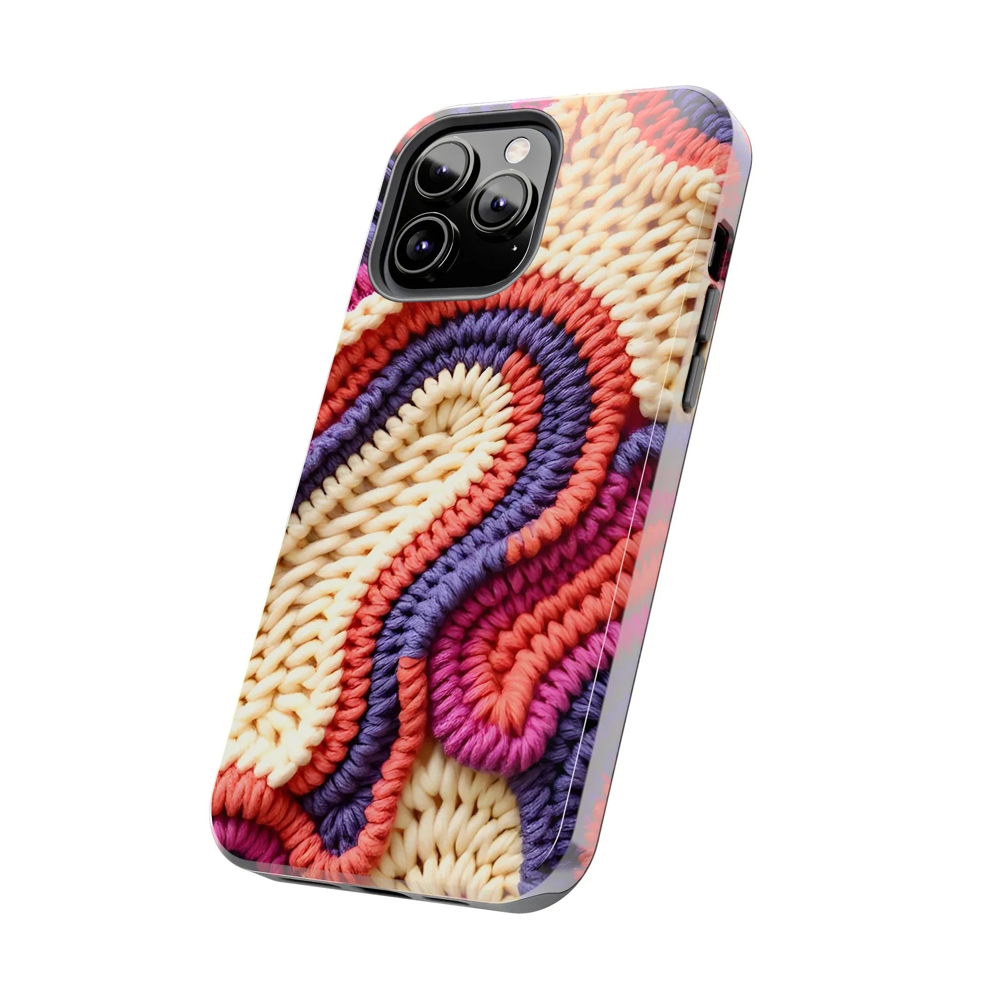 Handwoven Textile Art Phone Case for iPhone 11-17 and Galaxy S21-S25 - KARARMDESIGN