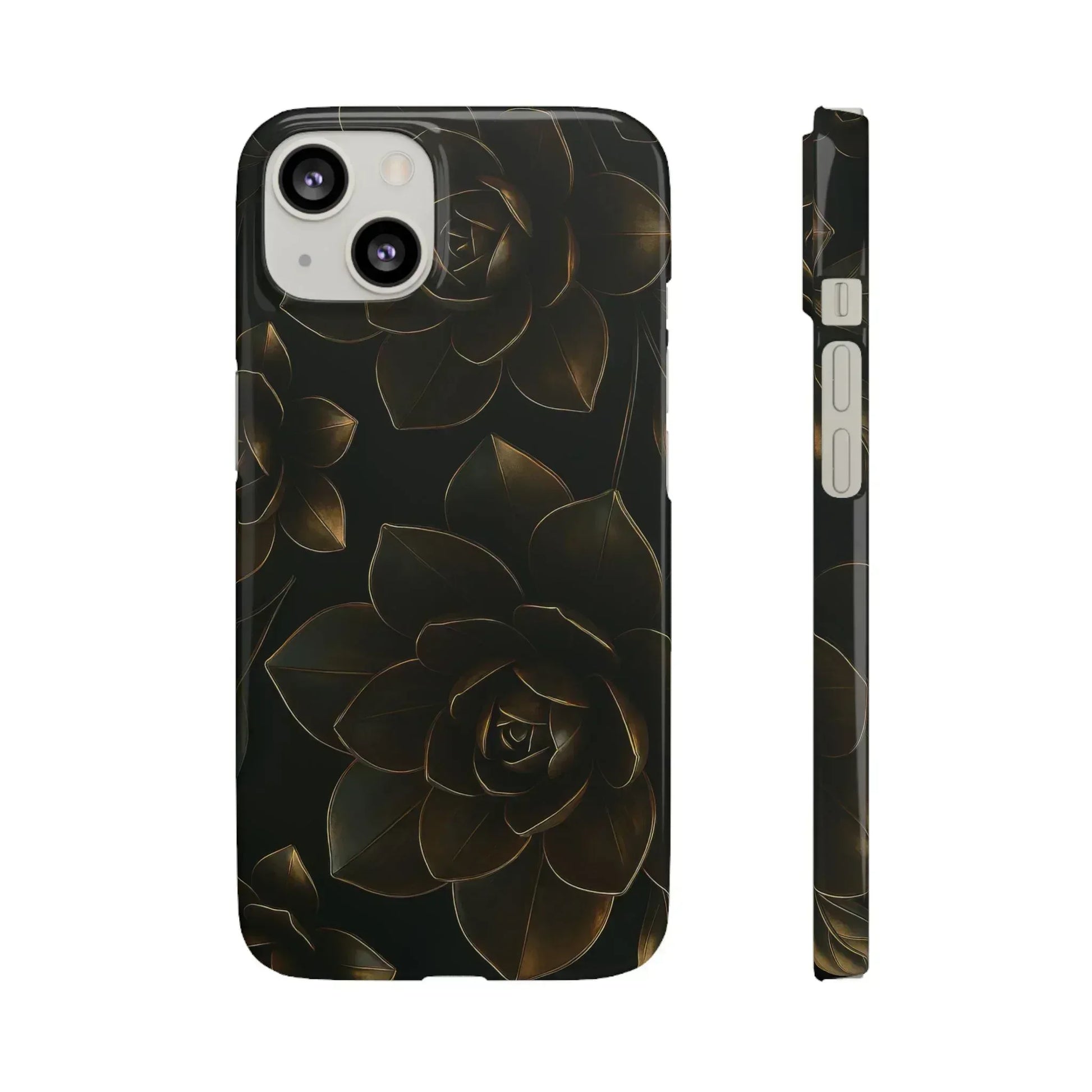 Metal Flower Phone Case for iPhone 8-16 and Galaxy S20-S24 - KARARMDESIGN