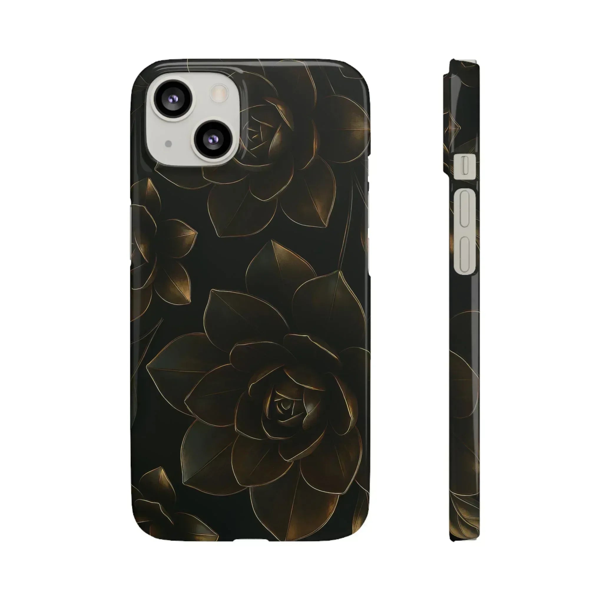 Metal Flower Phone Case for iPhone 8-16 and Galaxy S20-S24 - KARARMDESIGN
