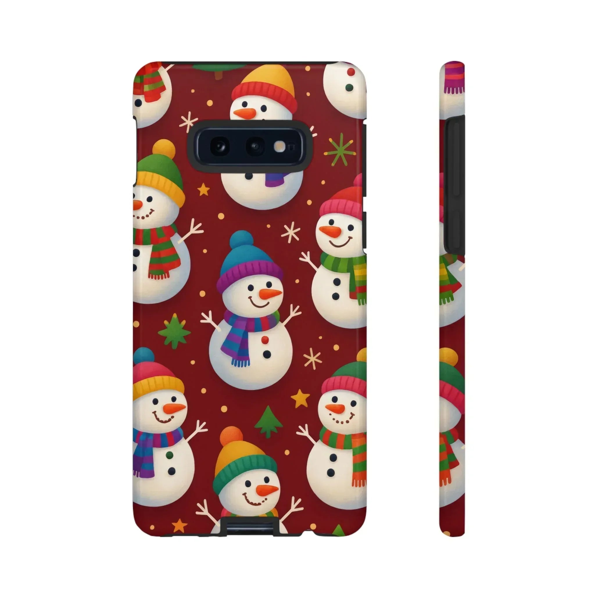 Festive Snowmen Parade Phone Case for iPhone 11–17 and Galaxy S10–S25 - KARARMDESIGN