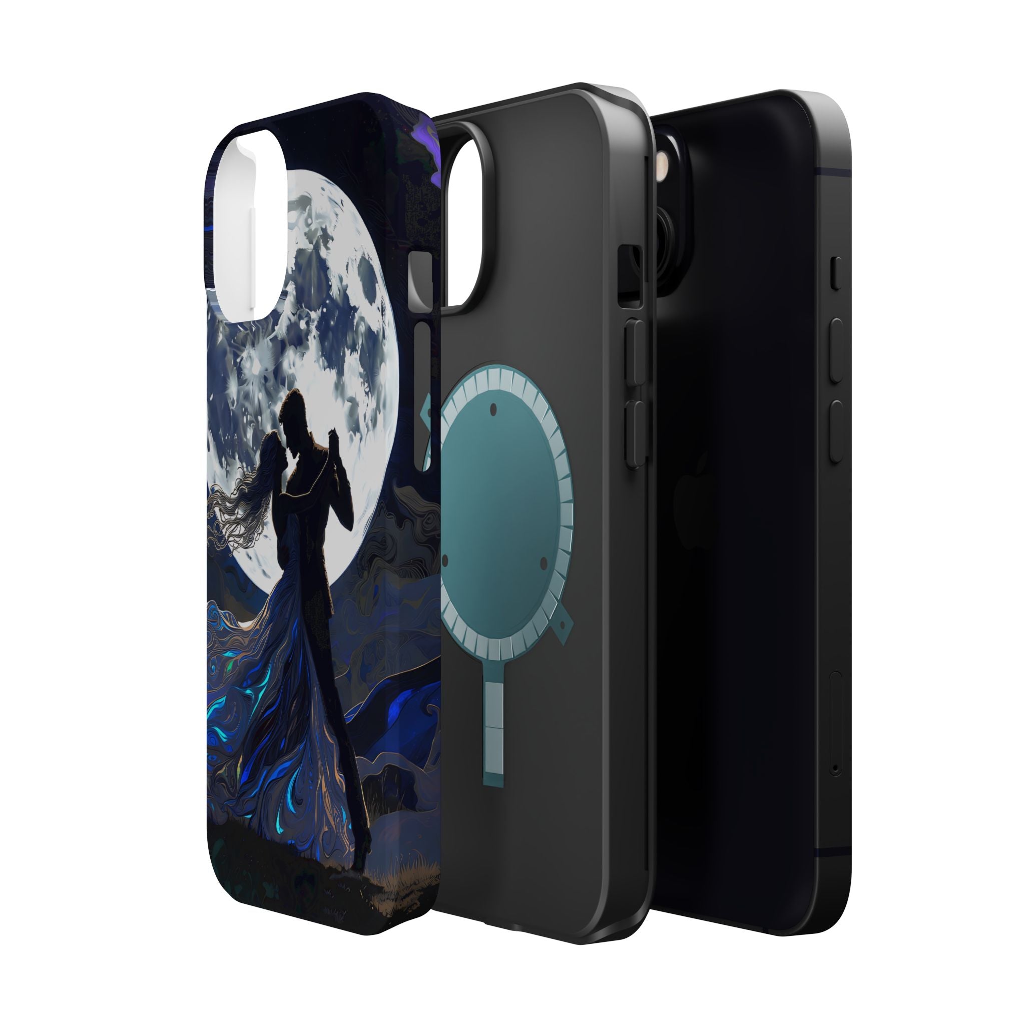Romantic Moonlight Dance Magnetic Phone Case – iPhone 15–17 & Samsung Galaxy S26