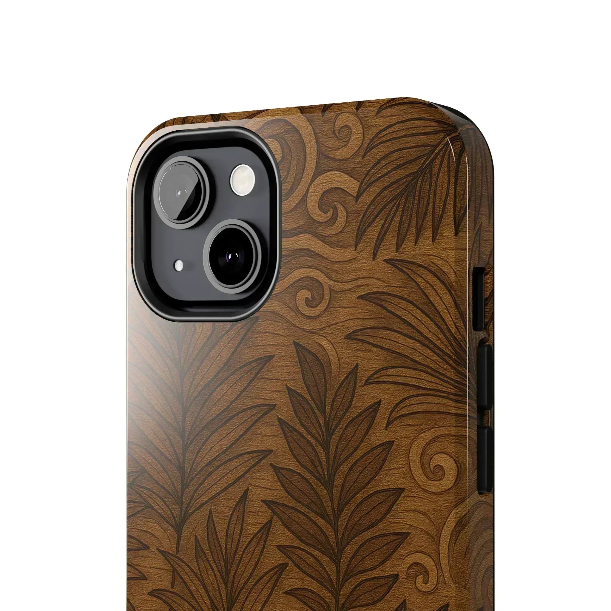 Wood Leaf Armor Phone Case for iPhone and Galaxy - KARARMDESIGN